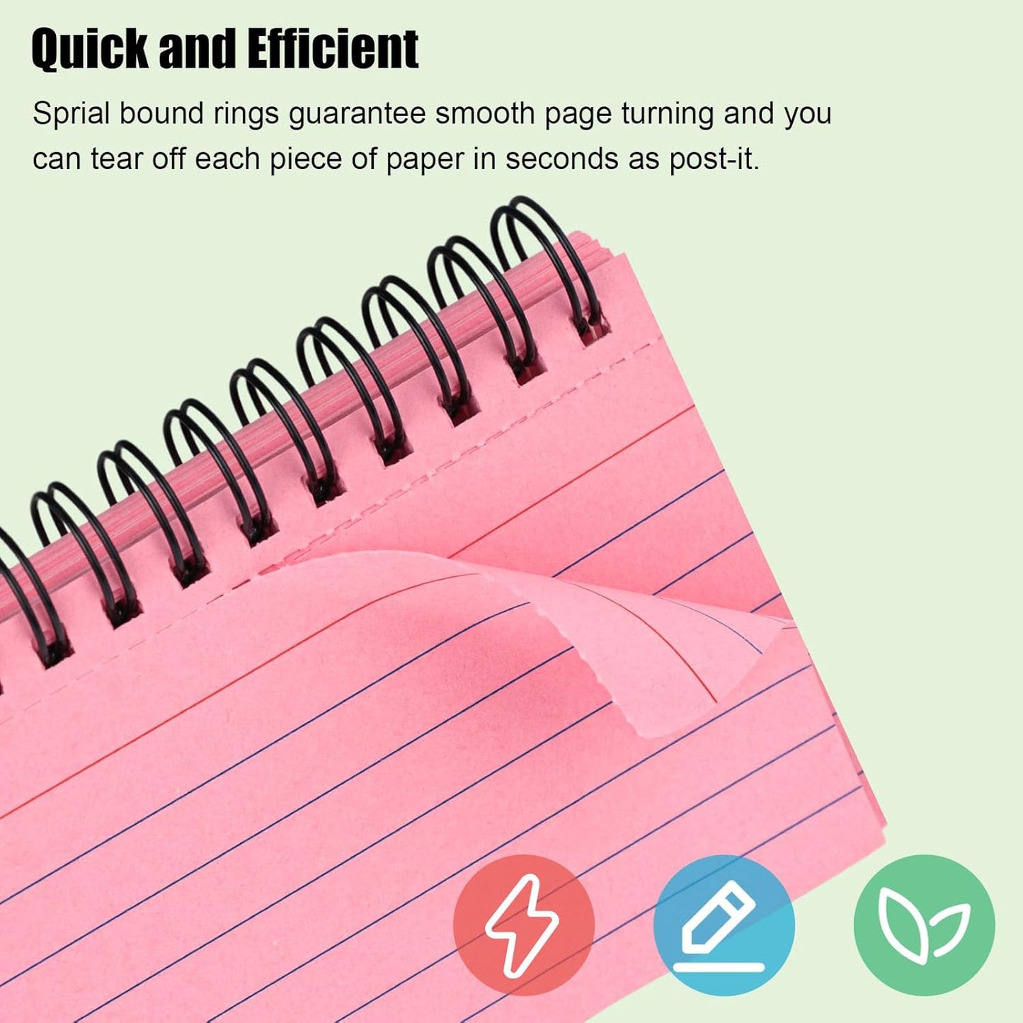 Koogel 500PCS Colored Index Cards 3x5, Spiral Index Cards with Rings for Back to School, Lined Ruled on both Side Heavy Notecard Flashcard for Studying Nursing College Taking to Do List,10 Colors