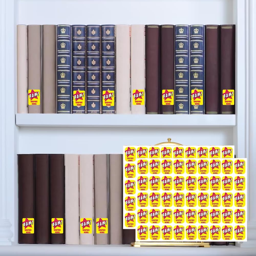Genre Book Spine Labels | Library Classification Stickers Graphic Novels 450pcs