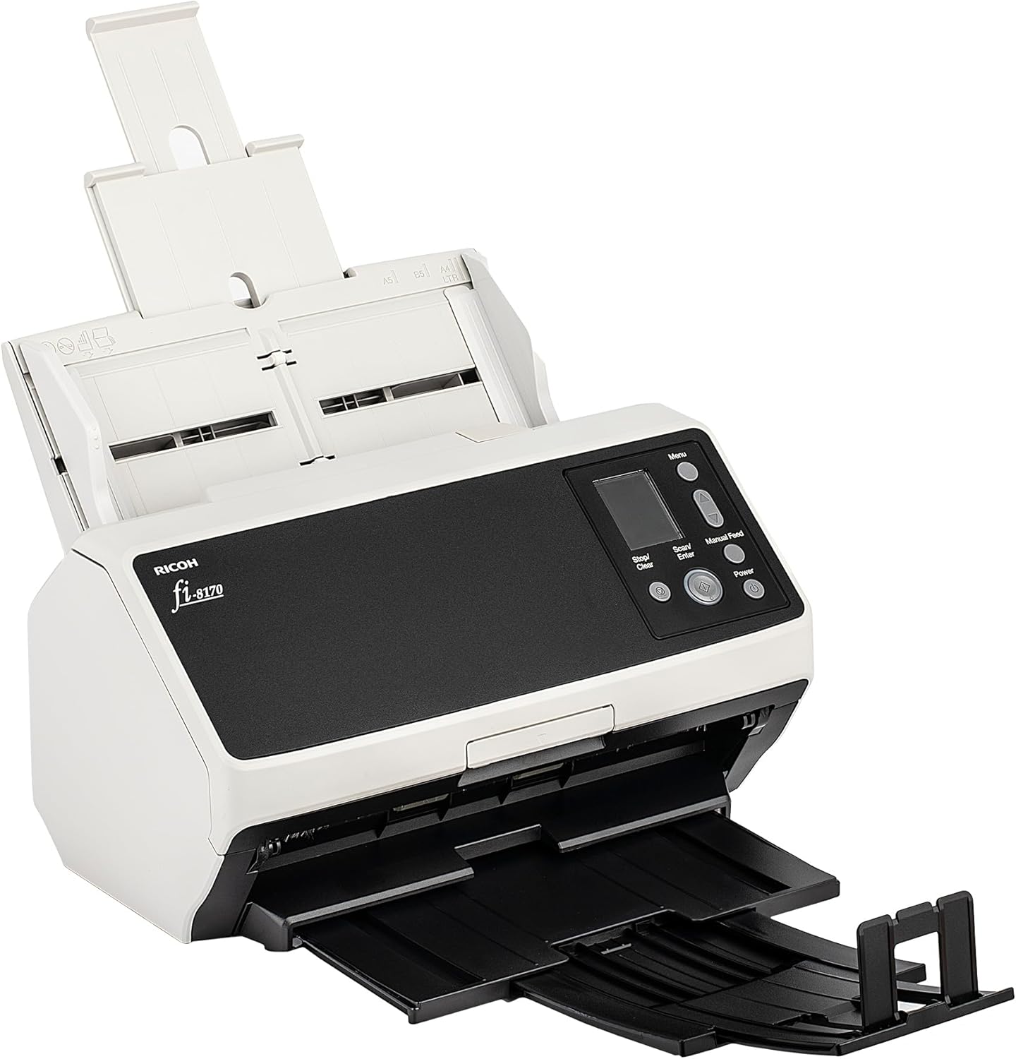 Ricoh fi-8170 Professional High Speed Color Duplex Document Scanner (PA03810-B055) + USB Printer Cable + Network Cable