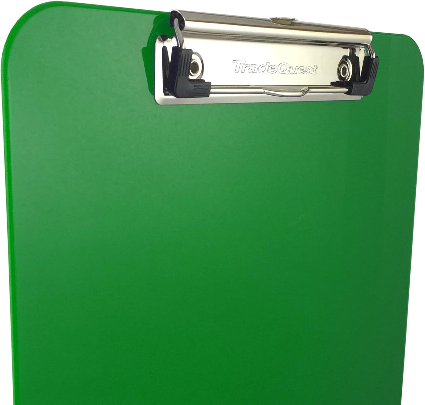 Trade Quest Plastic Clipboard Opaque Color Letter Size Low Profile Clip (Pack of 6) (Green)