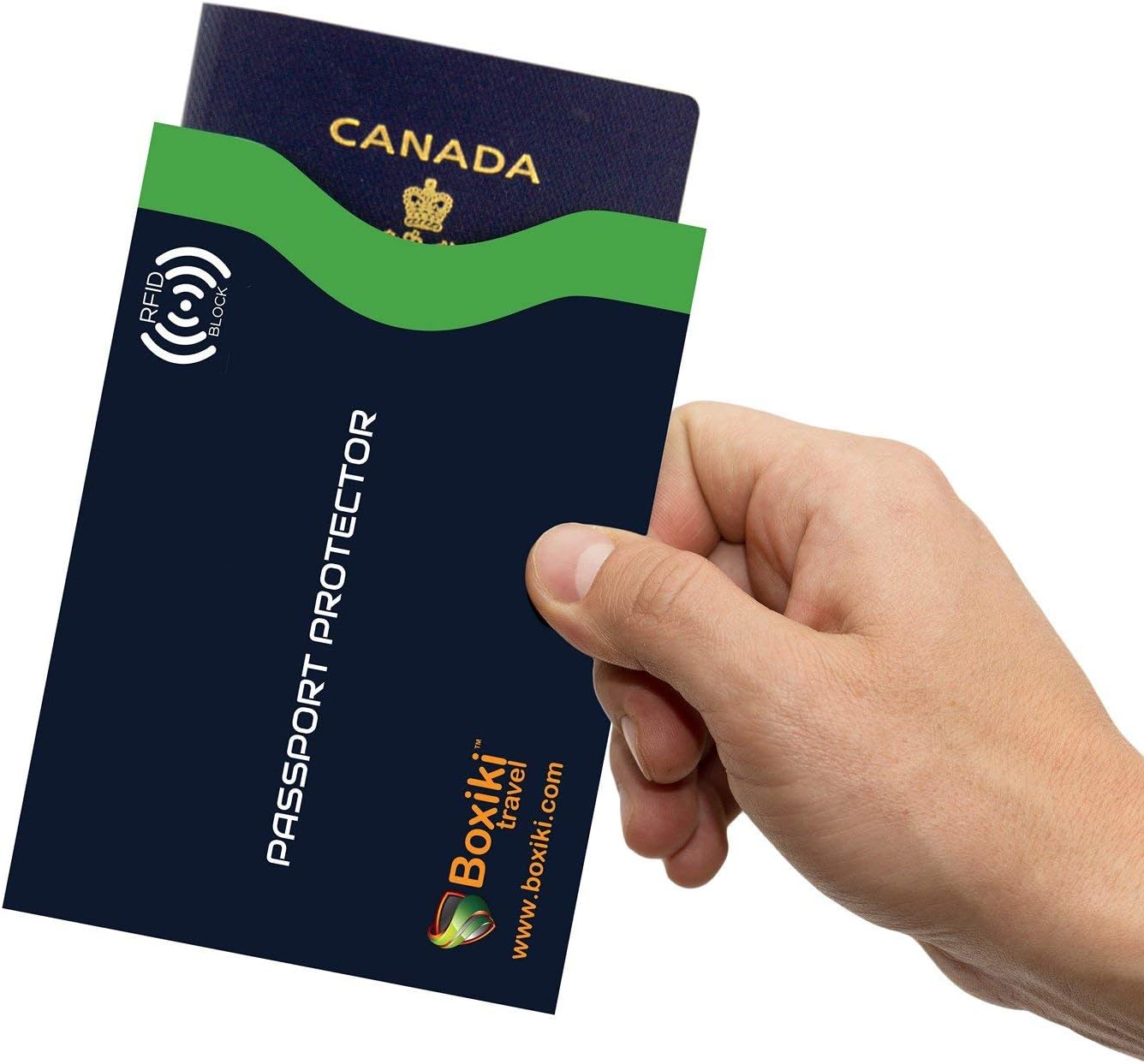 RFID Blocking Passport Sleeves (5-PCS) – Color-Coded Travel Organizers for Identity Theft Prevention – Navy Blue Passport Protector Sleeves for Men & Women