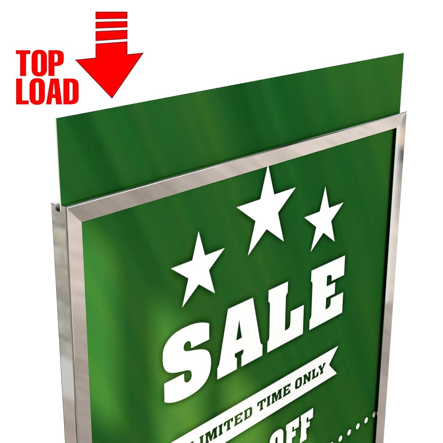 Econoco BH29 Bulletin Sign Holder with Extra-Heavy Raised Base, 22" x 28"