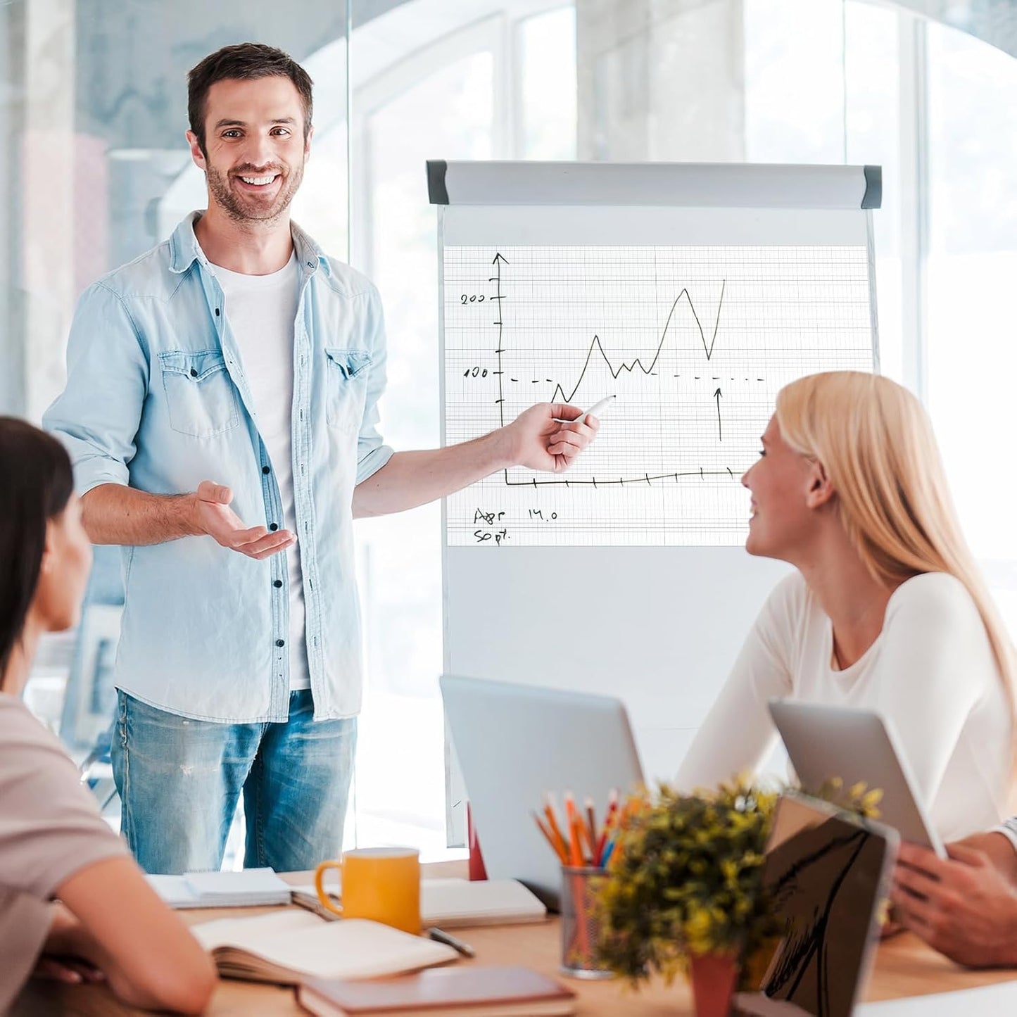 25 Sheet Graph Paper Pad 24" x 17" Large Graph 1" and 1/4" Ruled Grid Paper for Engineer Architect Designer Mathematician Draftsmen Sketch House Commercial Building Plan Drafting(White)