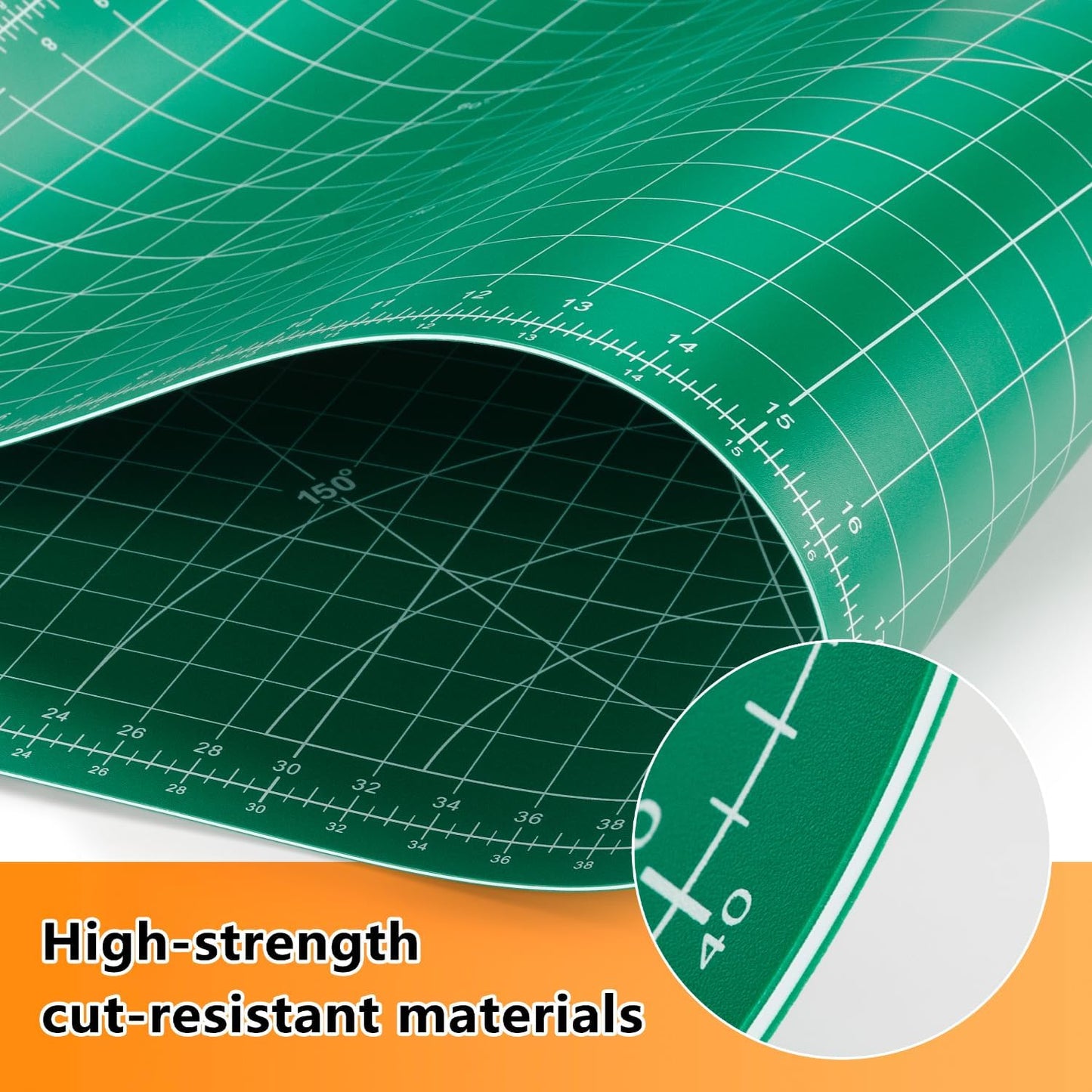 Ecraft 2-Pack 24"x36" Self-Healing Sewing Mat: Large Double-Sided Green 5-Ply Hobby Mat, A1 Rotary Cutting Mat for Sewing, Quilting & Fabric Crafts