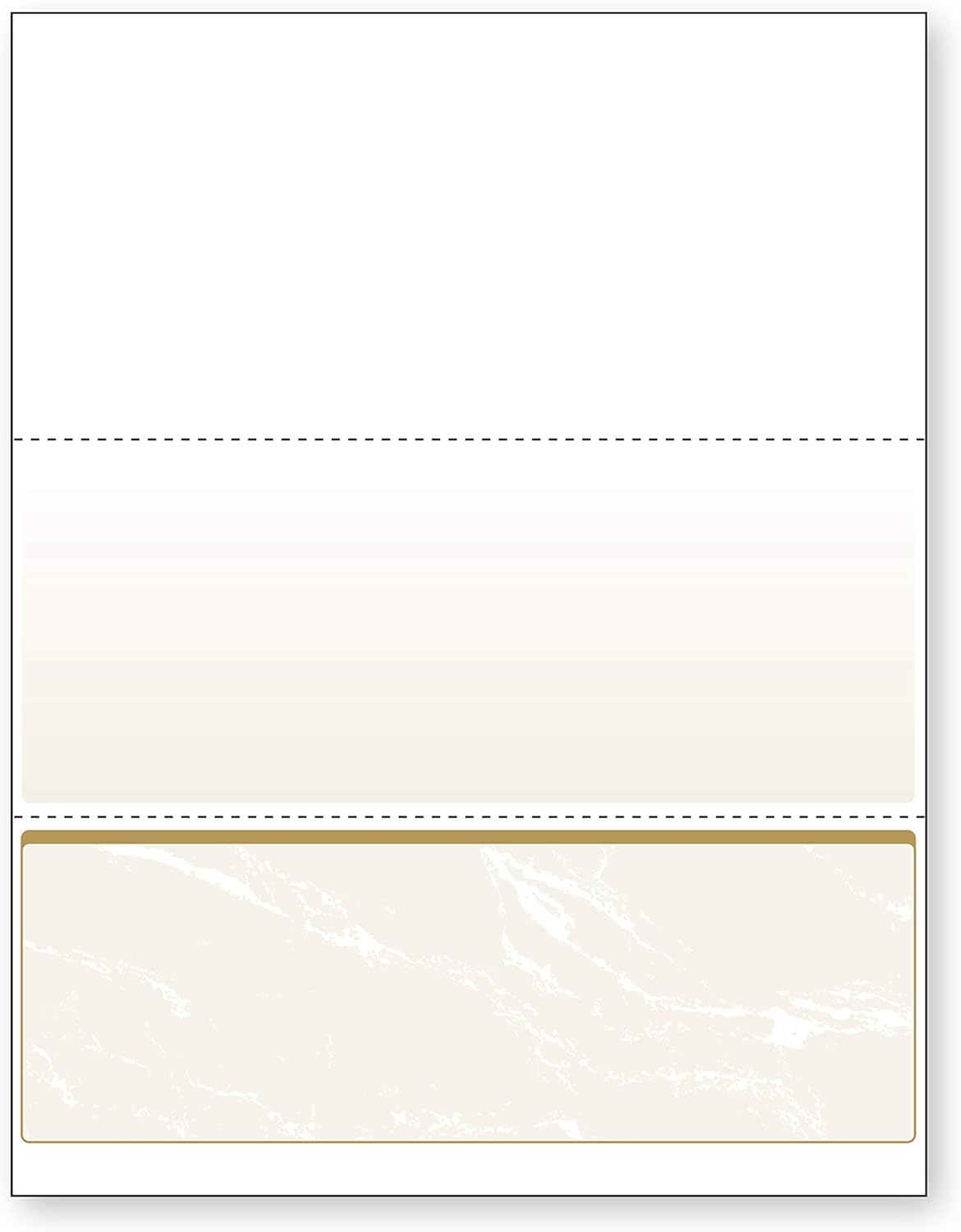 DocuGard Standard Gold Marble Bottom High Security Check Paper - Laser/Inkjet Printer Compatible - 11 Security Features - 500 Blank Business Checks (04521)