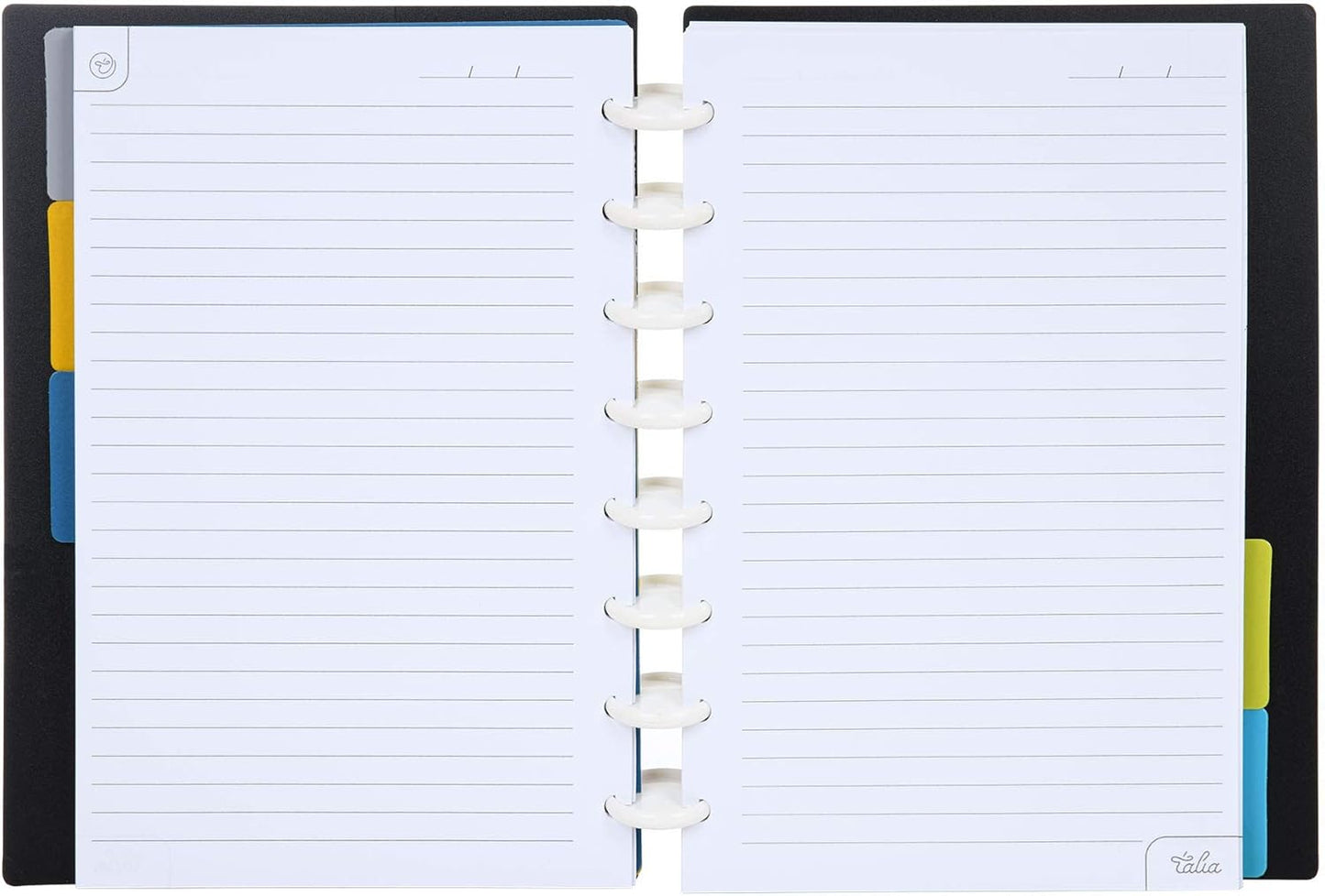 Talia Discbound Notebooks, Planner, Customizable, (xBounce Maroon, Junior (5.5in x 8.5in))