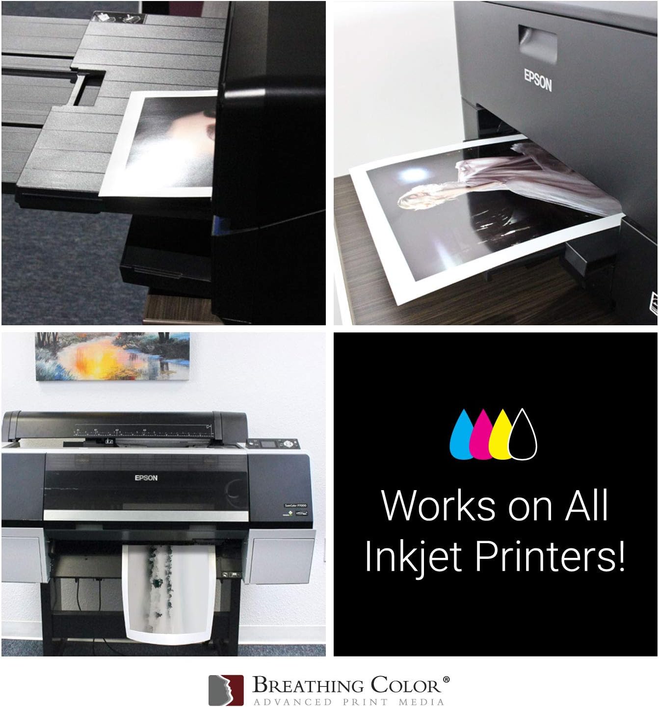 Vibrance Metallic Photo Printer Paper 10 mil 255 gsm Premium Photo Paper Sheets 13 x 19 inches 50 Sheets Works with All Inkjet Printers Including Professional Makes and Models Like Epson Canon HP