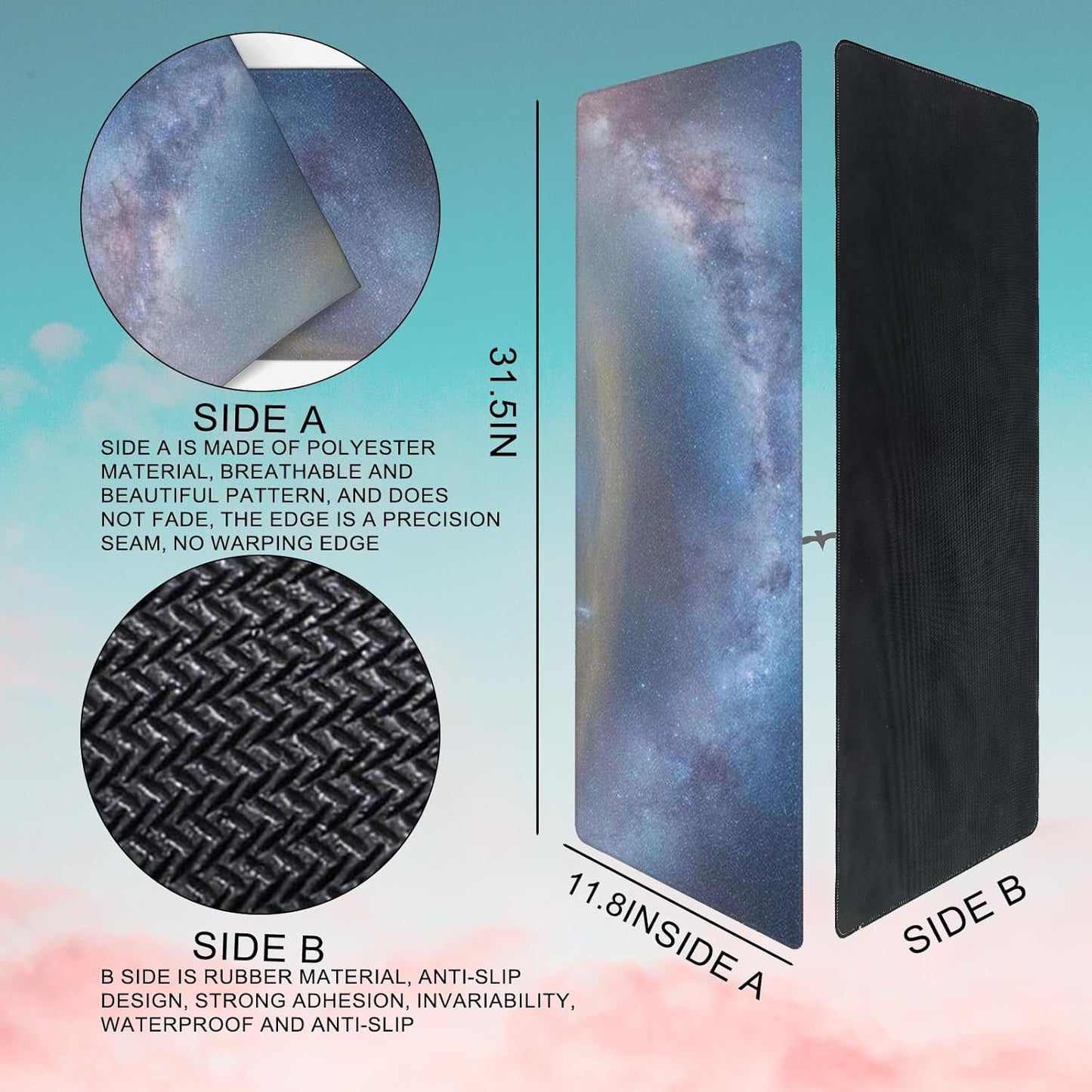 Capybara Gaming Mouse Pad, Desk Mat, Non-Slip Rubber Base Cool Aesthetic MousePads for Computer Laptop Keyboard Office School Home Desktop Accessories Decor 31.5" x 11.8"