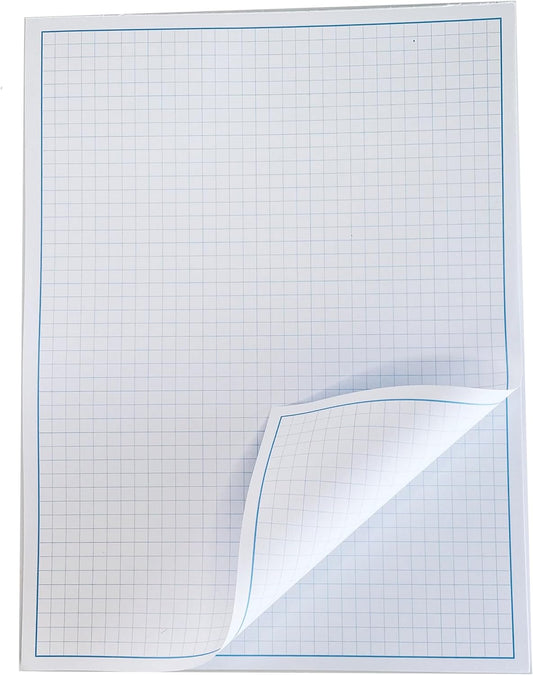 Blueprint and Graph Paper Pad - 50 Sheets Per Pad - 70lb Text - For Drawing, Designing, and More - Perfect Tool for Young Artists, Budding Designers, and Classroom Use (5, 9x12)