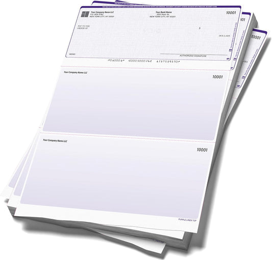 Computer Checks Compatible W/QB Check On Top [100 Sheets]