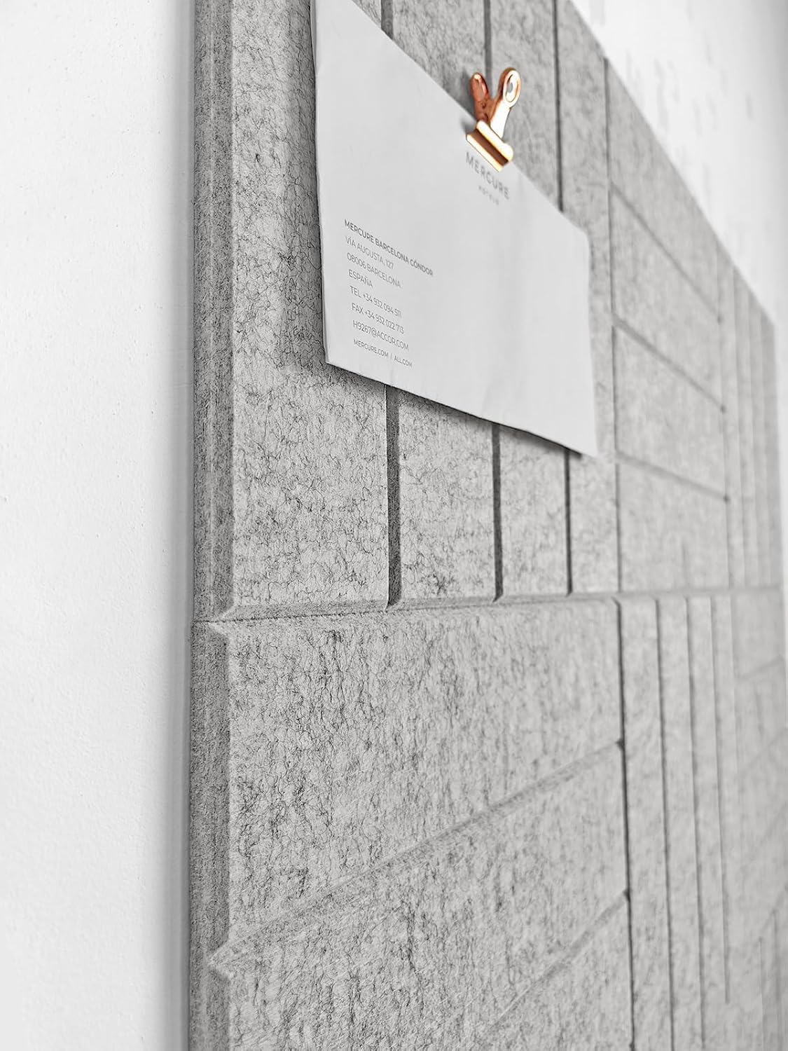 Large Cork Board Alternative - 12-Pack Felt Wall Tiles with Safe Removable Adhesive Tabs, Cork Wall Tiles Bulletin Board Home Office Essentials - Gray Marble