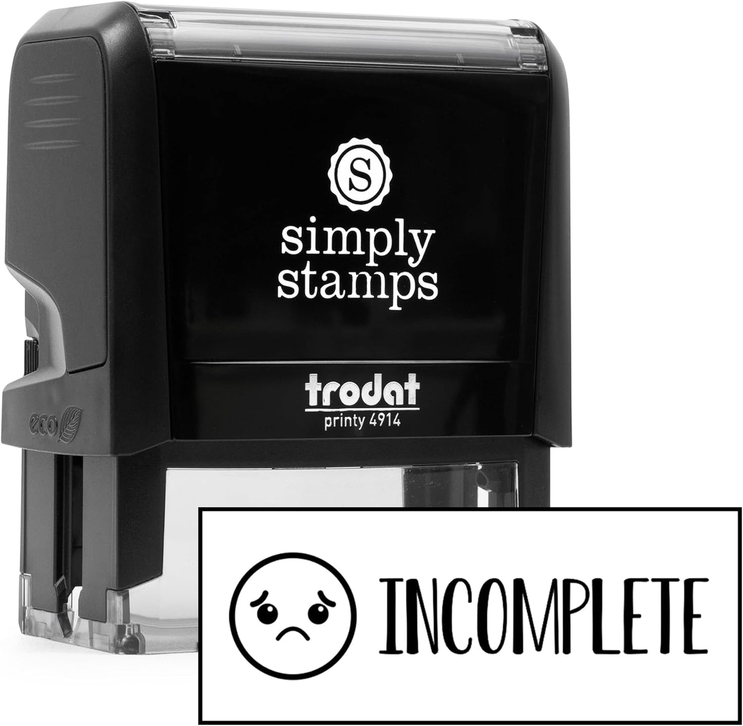 Custom Self-Inking Stamps | 49 Designs | Fun Phrases | Grading Made Easy | Classroom & Book Stamps (Large, Incomplete)