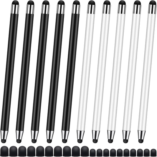 Stylus Pen [10 Pack] Universal Capacitive Touch Screen Pens for iPad/iPhone/Smartphones and Tablets,Compatible with All Capacitive Touch Screen(10 Black/White)