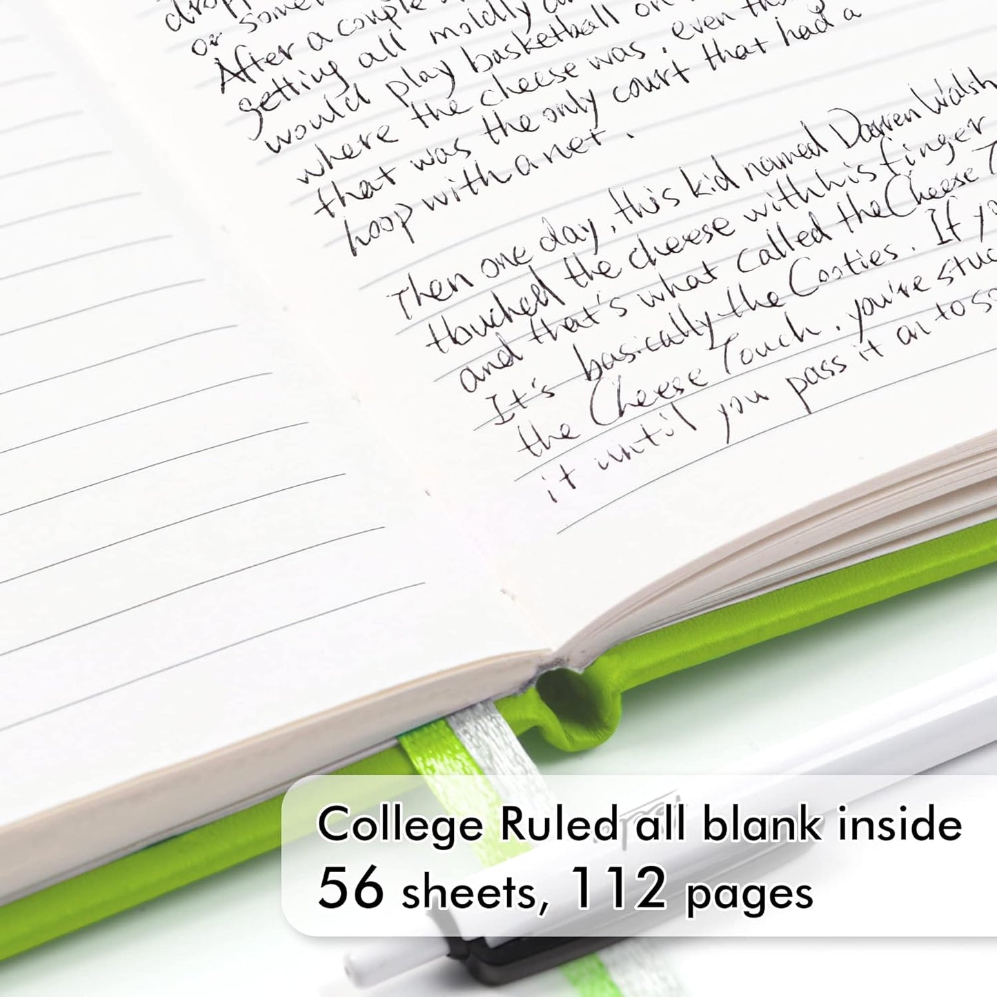 feela 15 Pack Pocket Small Notebooks Bulk, Mini Cute Memo Notepads Hardcover College Ruled Lined Journals with Pen Holder for Women Girls Office School, with 15 Black Pens, 3.5”x 5.5”, A6, Green