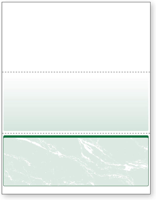 DocuGard Standard Green Marble Bottom High Security Check Paper - QuickBooks & Laser/Inkjet Printer Compatible - 11 Security Features - 500 Blank Business Checks (04518)