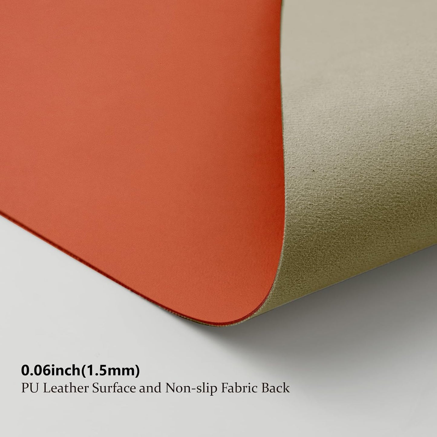 Large Desk Mat - 47.2"x 17" Non-Slip PU Desk Pad for Office and Home - Ideal for Large Mouse Pad and Desk Mats on Top of Desks(Orange)