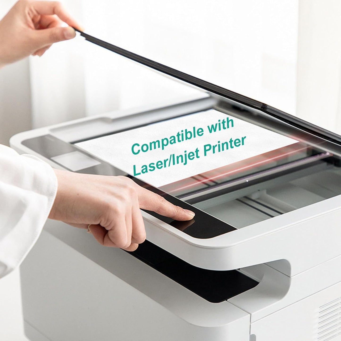 200 Sheets 1200 Count Labels White Permanent Self Adhesive Shipping Labels, 3 1/3” x 4” 6-Up Printable Stickers for Laser & Inkjet Printers