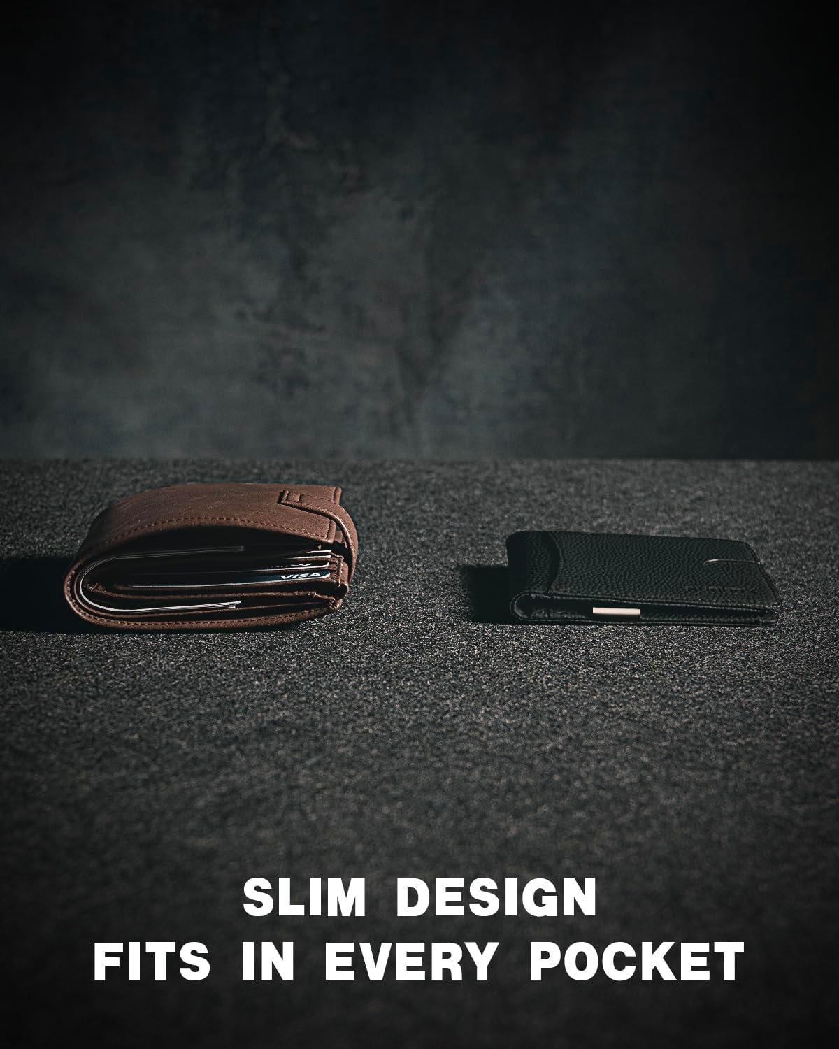 RUNBOX Money Clip Slim Wallets for Men RFID Blocking 11 Card Holder Minimalist Small Leather Bifold Men's Front Pocket Wallet Gift Box