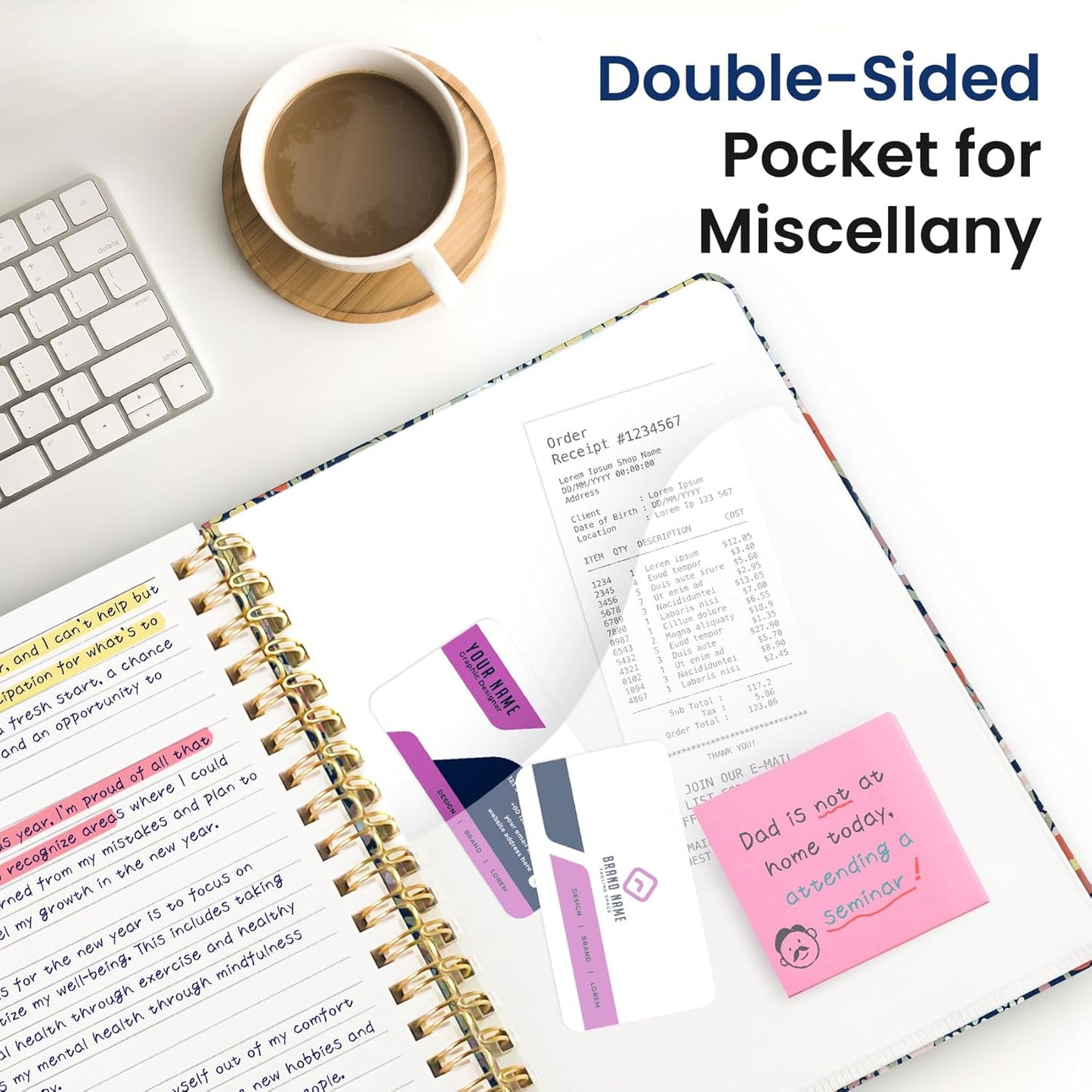 Lined Spiral Notebook Journal for Work, 300 Pages Thick B5 (7.1"x10") College Ruled Journal for Women & Writing, Hardcover Notebook for Note Taking, Perfect for Office Home School, Spring Meadow