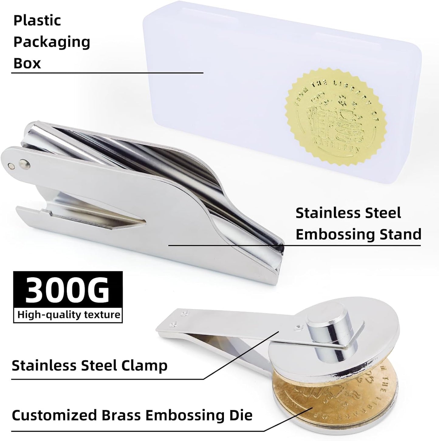 Book Embosser Personalized | Embosser Stamp Custom | Ex Libris | Book Stamp Personalized | from The Library of | Floral Book Press | Library Stamp Personalized