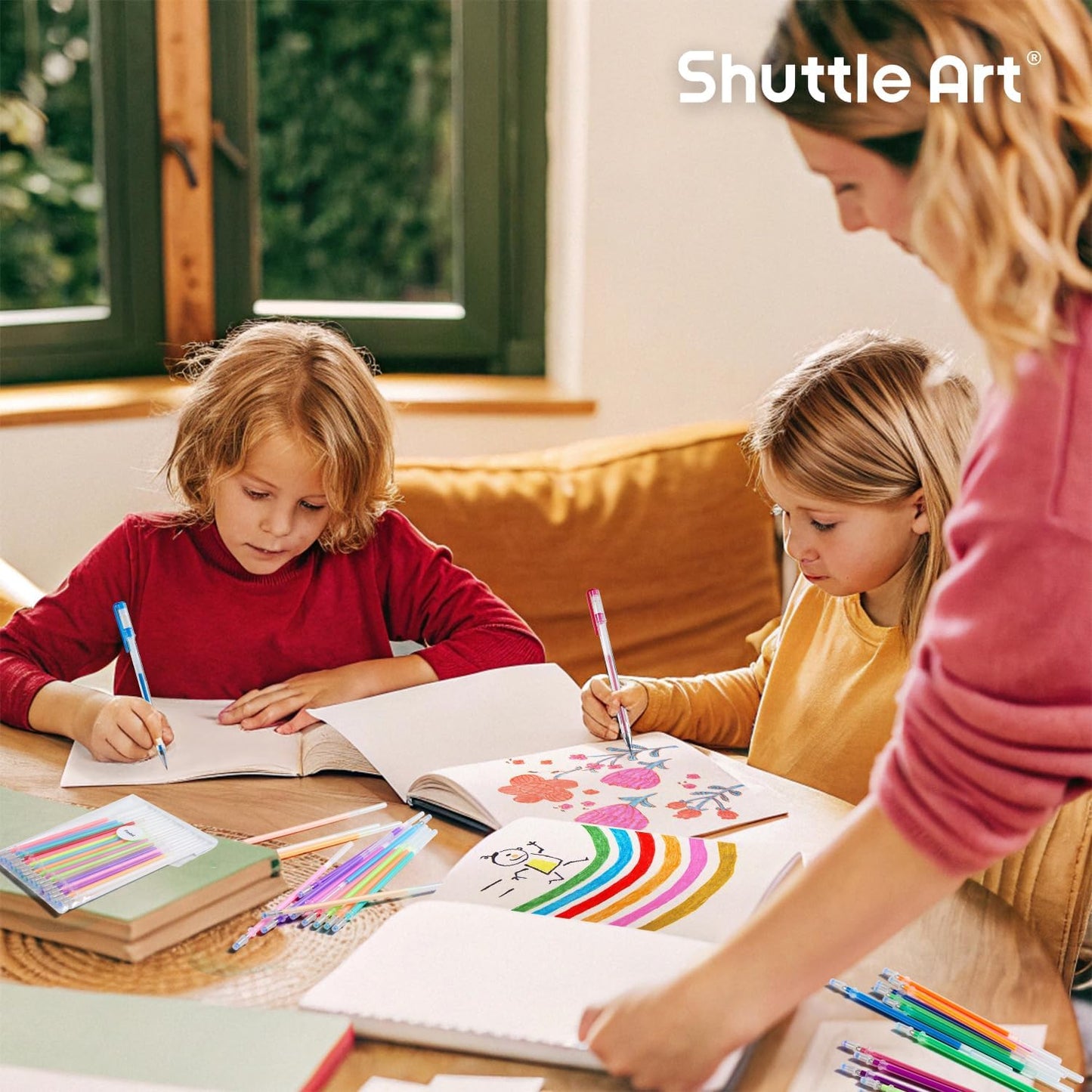 Gel Pen Refills, Shuttle Art 140 Colors (No Duplicates) Gel Pen Refills, 7 Color Types for Kids Adults Coloring Books Drawing Doodling Crafts Scrapbooking Journaling