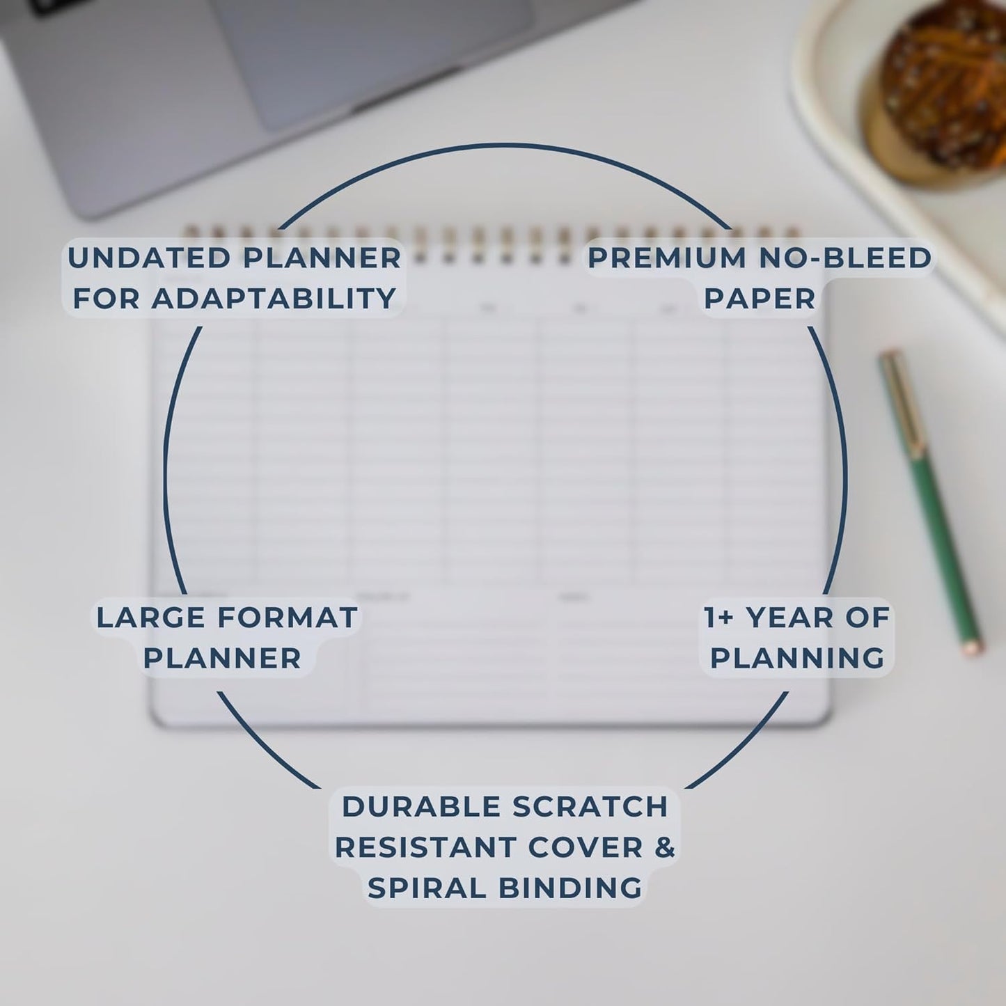 | Durable & Sleek | Undated Daily and Weekly Planner | 8.25" x 11.75" | To Do List Notebook for Work | Simple Design | Multiple Layouts | Planner and Notebook in One (Rust, Weekly Planner - Landscape)
