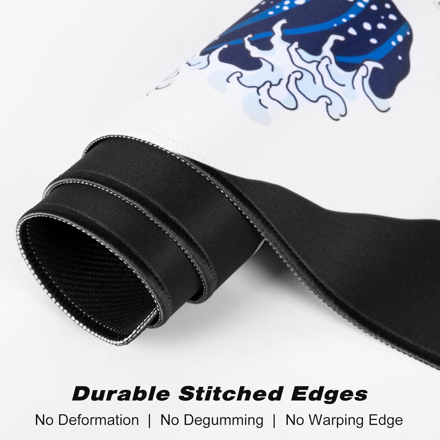 Extended Large Mouse Pad, XXL Gaming Mousepad 31.5 x 15.7 Inch, Big Computer Keyboard Desk Pad, Waterproof Mouse Mat with Stitched Edges and Non-Slip Base for Office Gaming, Sea Waves
