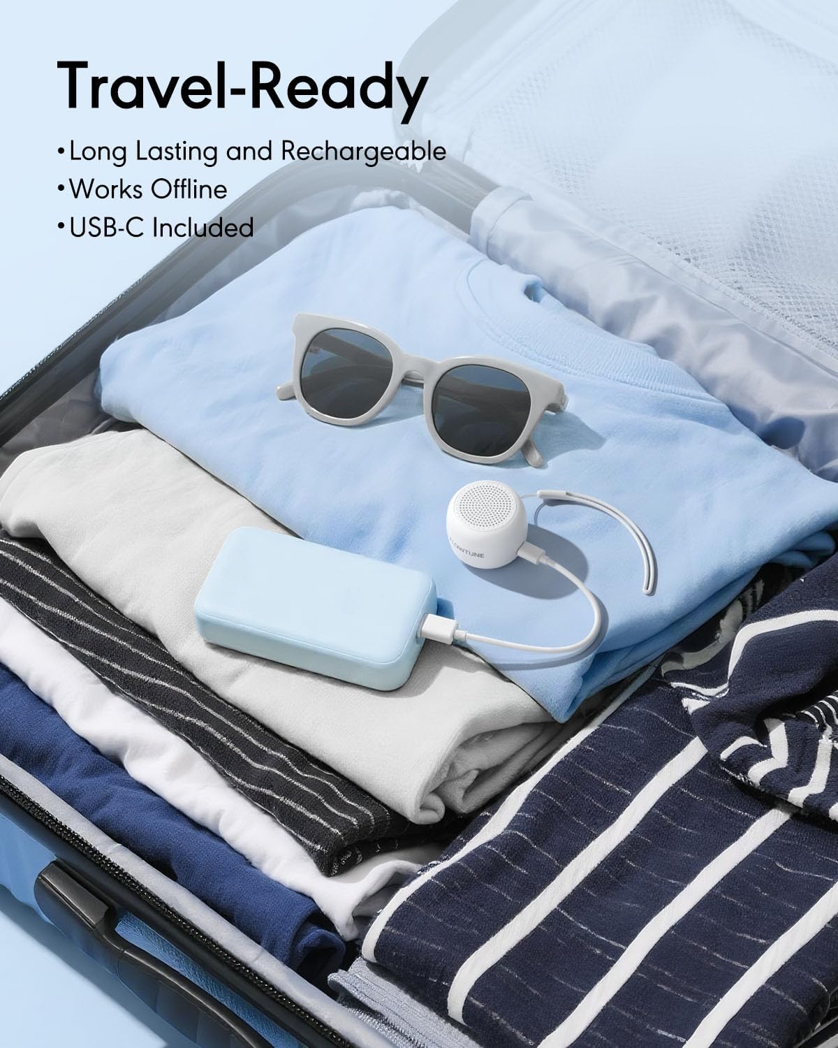 Sound Machine Flowtune White Noise Machine for Baby Adults, Mini Portable Sound Machine for Travel, 6H Timer, 18 Soothing Sleep Sounds Gift