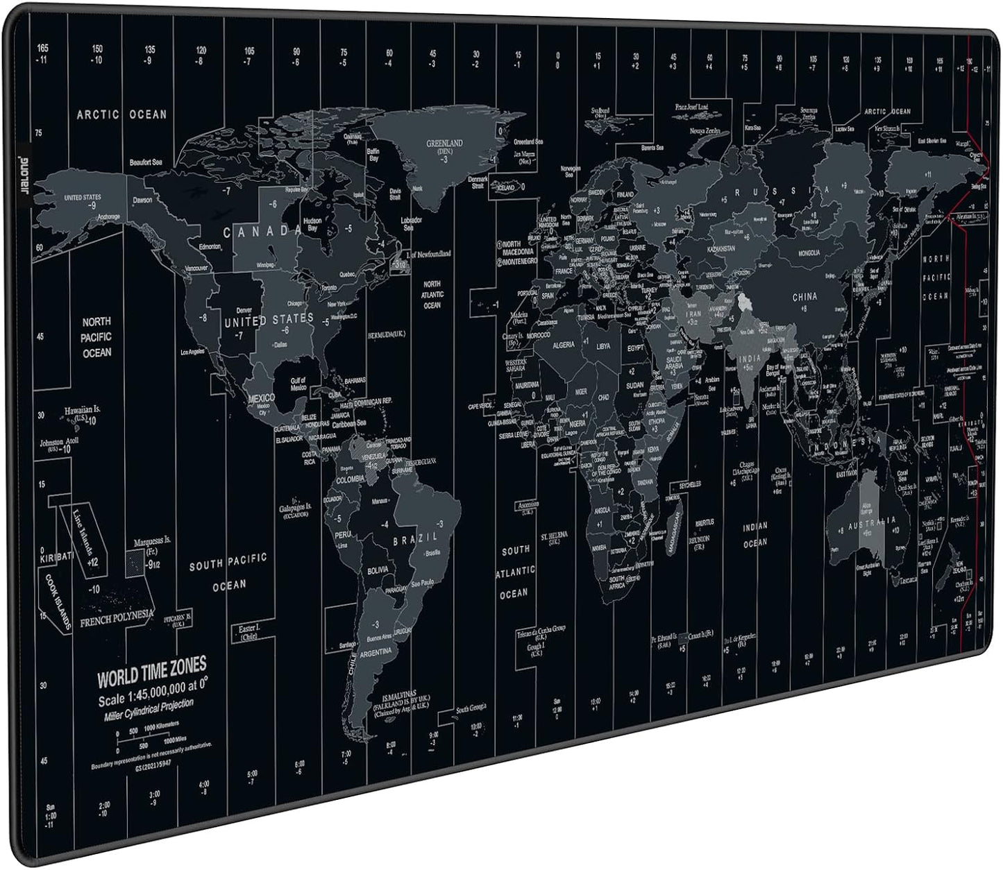 JIALONG Big World Map Large Mouse Pad Gaming Desk Mat XXL Mousepad with Non-Slip Keyboard Pad for Laptop, Computer and PC - 35.4 x 15.7 inches