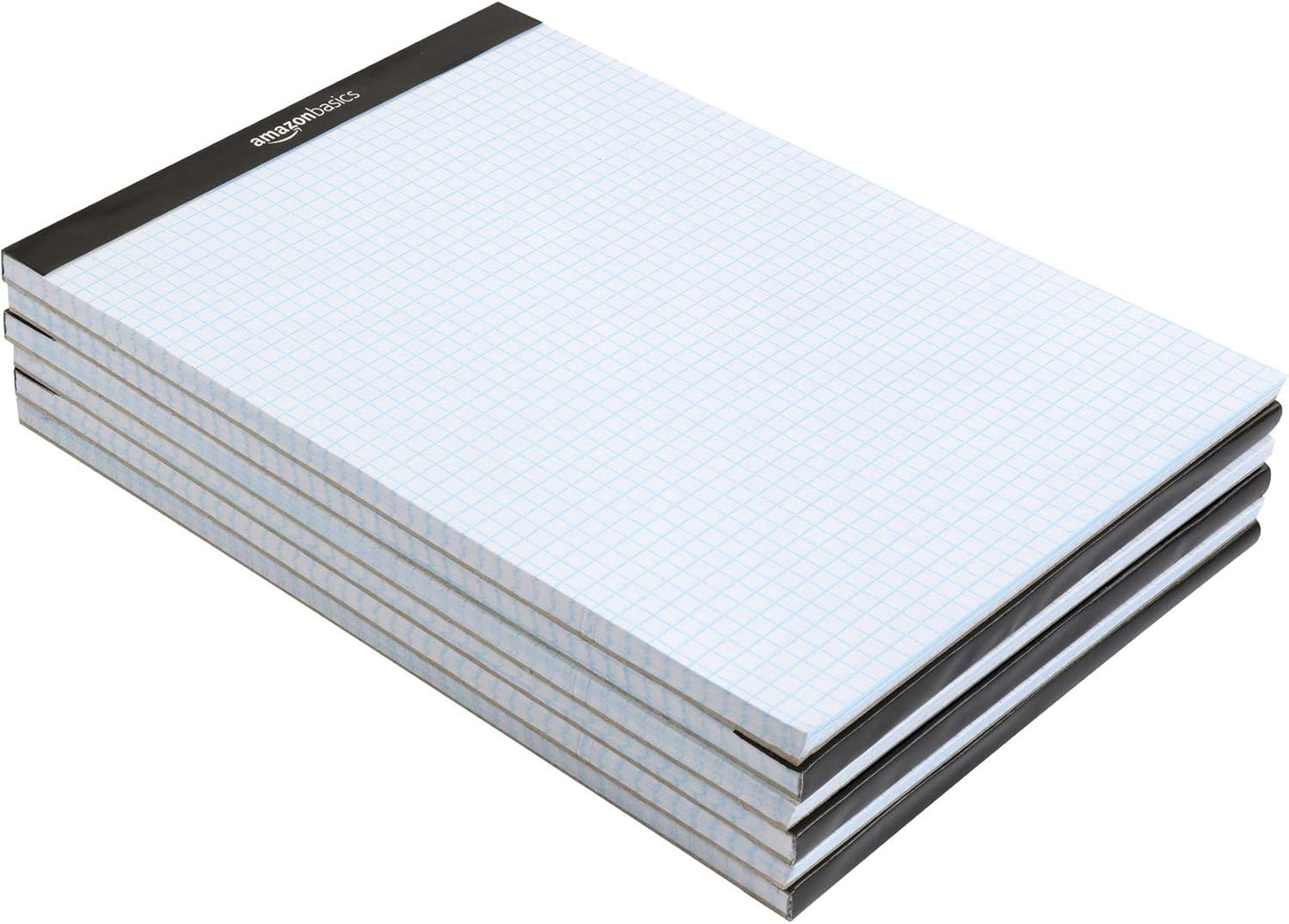 Amazon Basics Quad Ruled Graph Paper Pad, 600 Sheets, 6 pack of 100 Sheets, White, Letter Size 8.5 x 11-inch