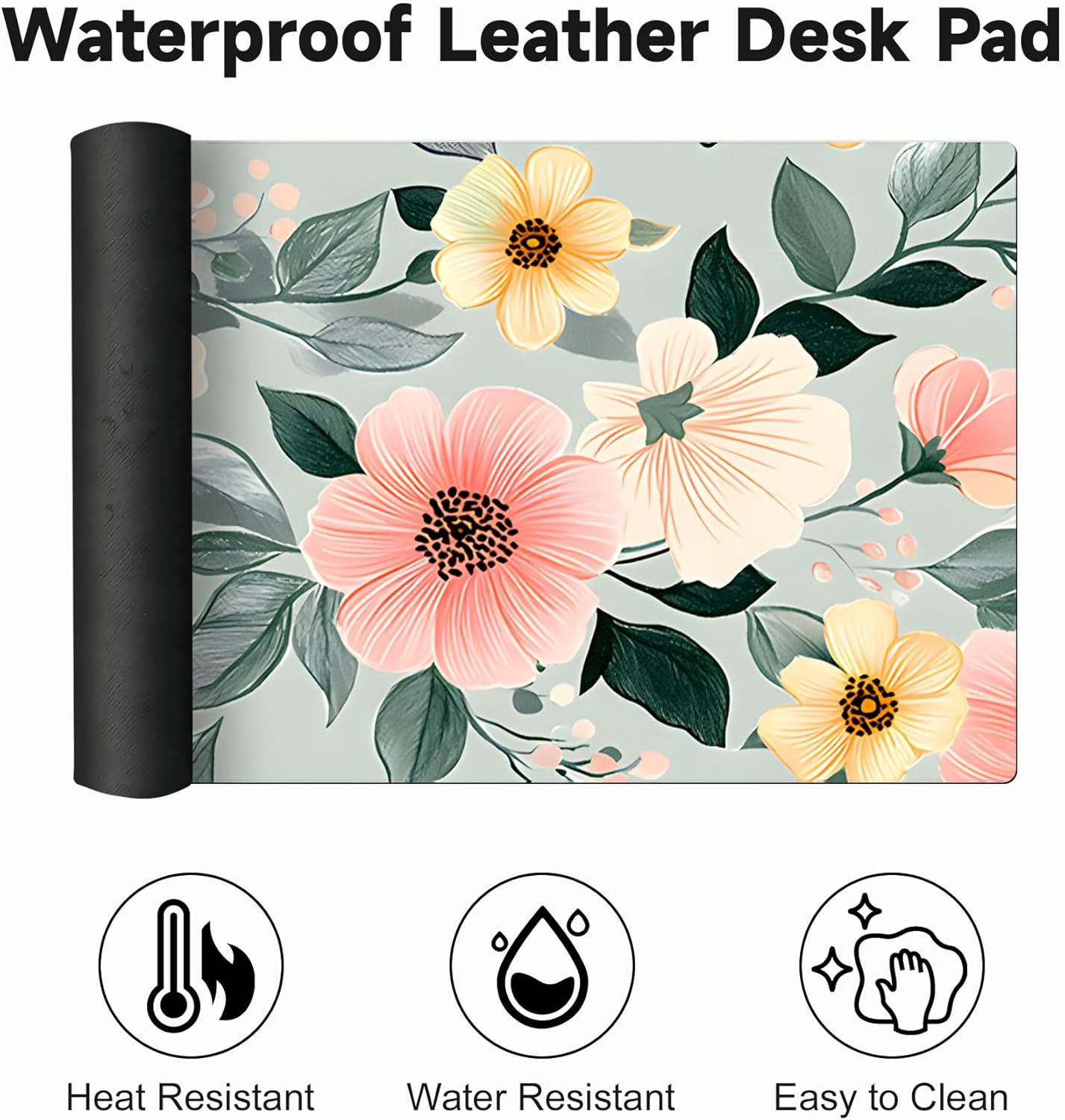 Large Gaming Mouse Pad (31.5"x11.8") - XXL PU Leather Waterproof Desk Mat with Non-Slip Rubber Base for Keyboard, PC & Office