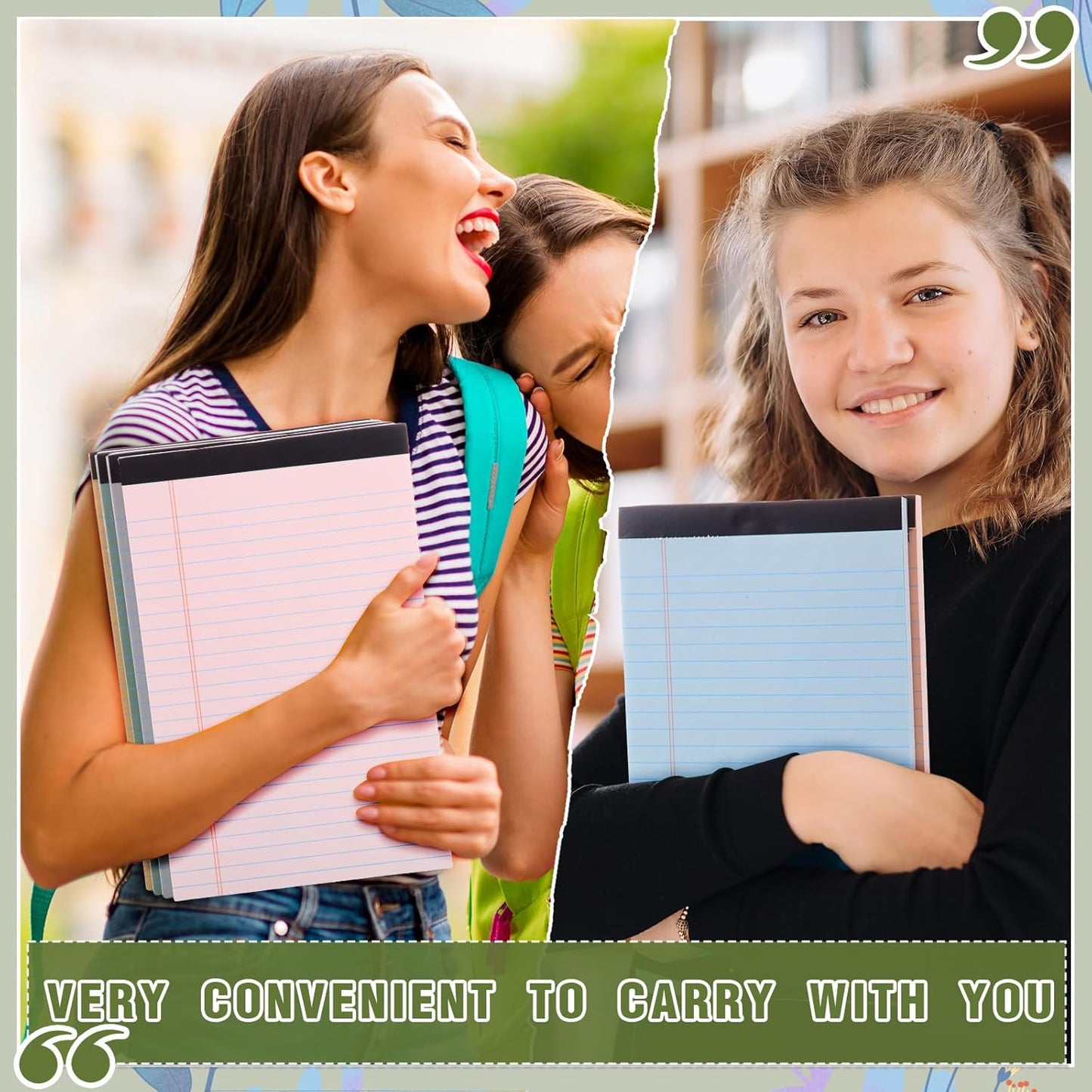 Lincia 12 Pcs 12 Pcs 5" x 8" Small Legal Pads Colored Lined Note Pads Narrow Ruled Writing Notepads 50 Sheets Per Micro Paper Notebook Lined and Perforated for College Office Supplies (Retro Colors)