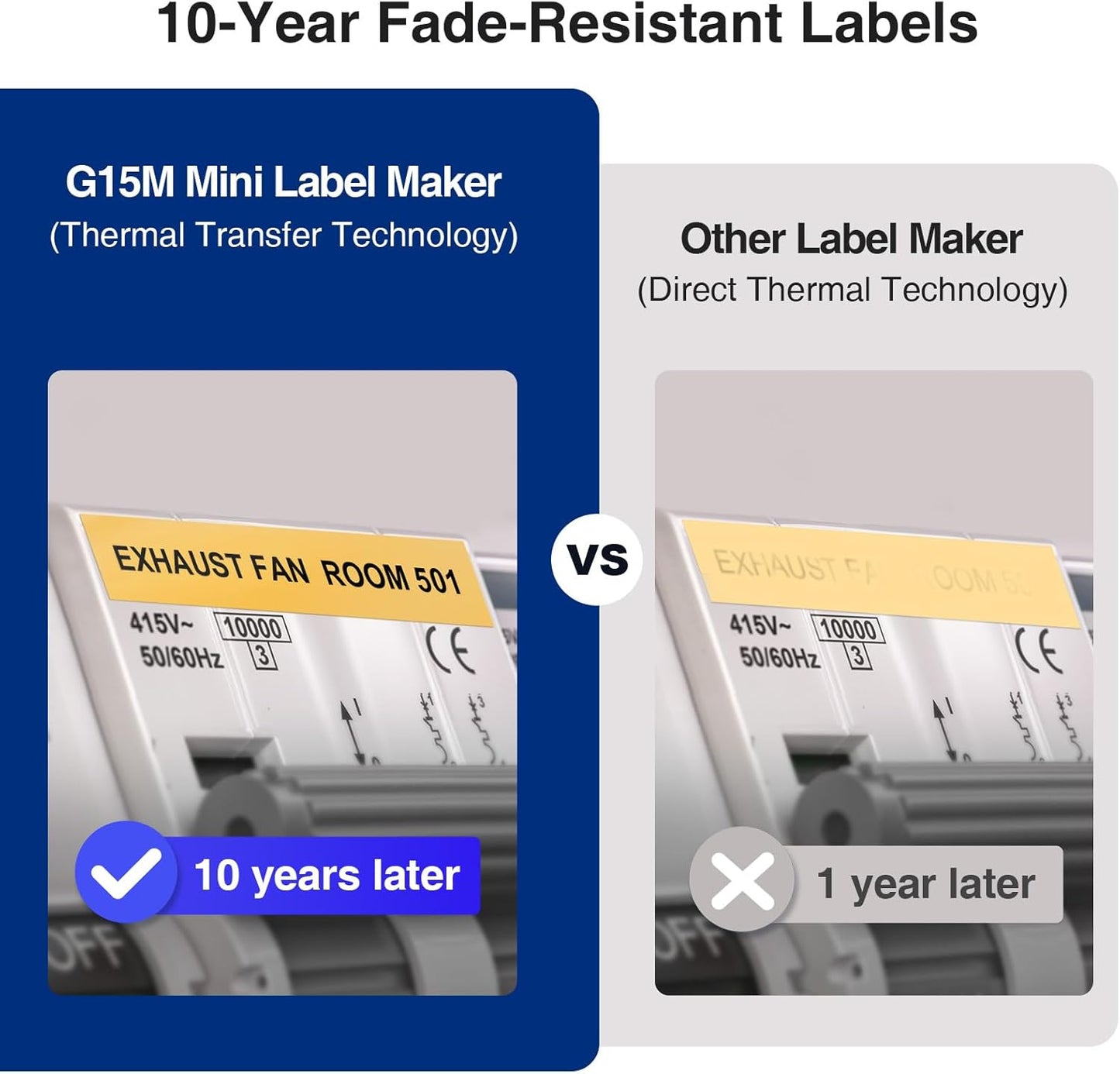 SUPVAN G15M Mini Portable Label Maker Machine with 4 Tapes, Rechargeable 1200mAh Battery Thermal Transfer Printer, Compatible with Multi-Type Label, Home, Garage & Office