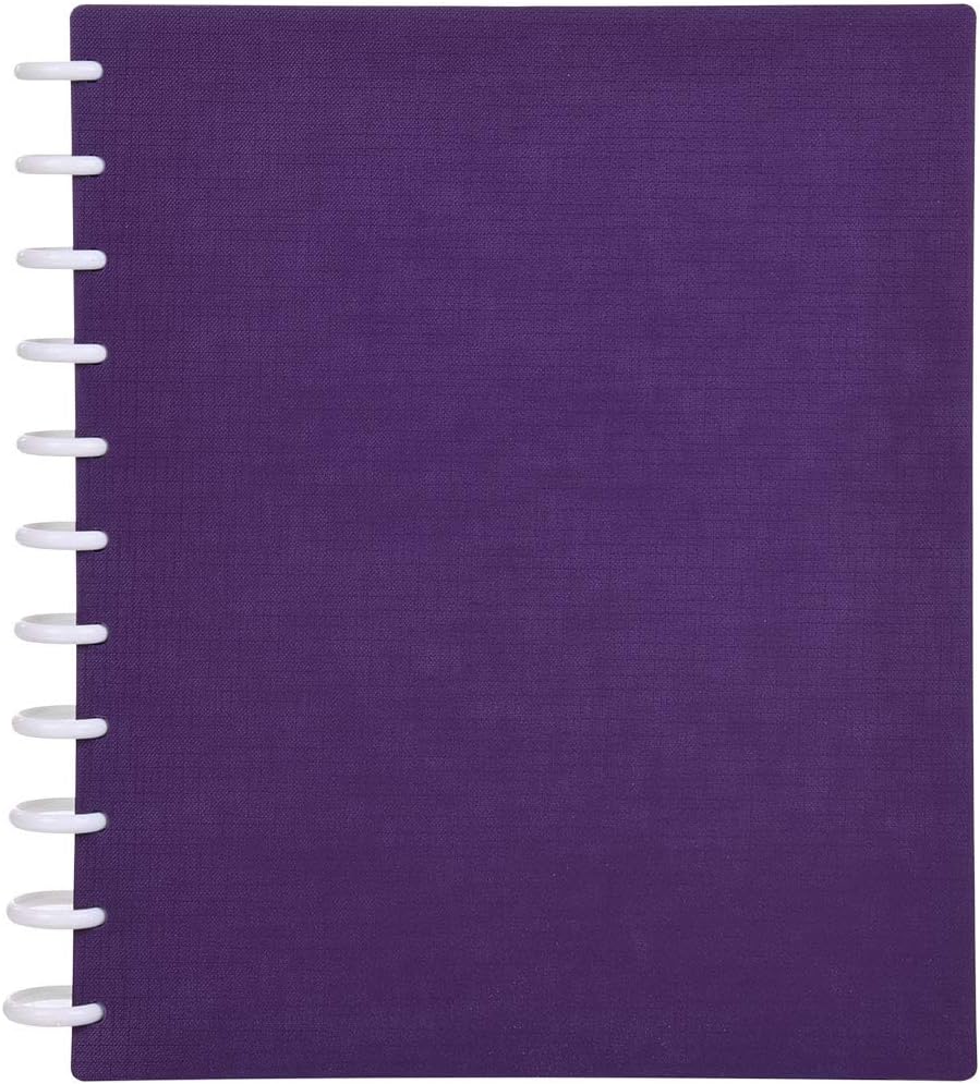 Talia Discbound Notebooks, Planner, Customizable, (Strong Purple, Letter (8.5in x 11in))