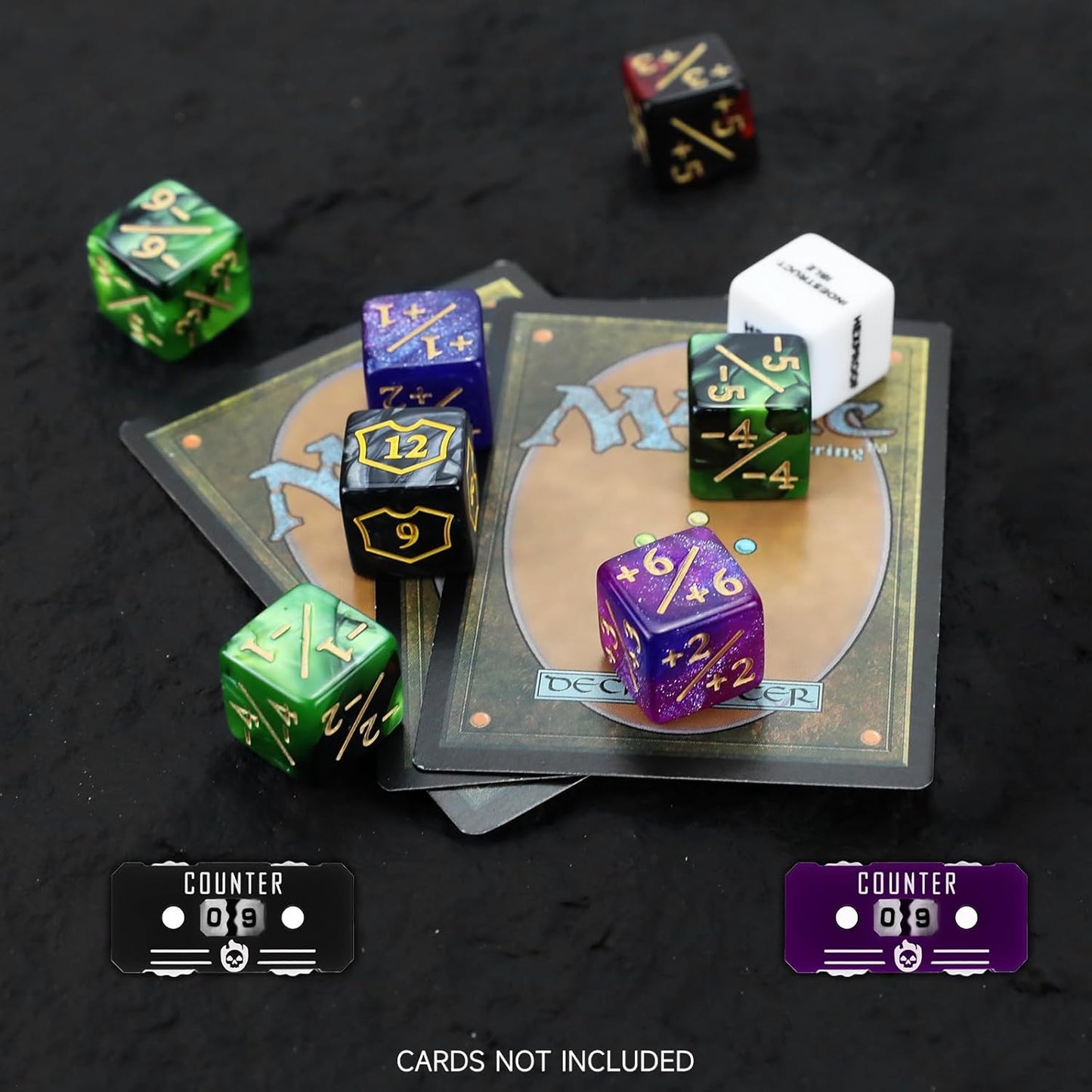 SIXPOINTS 122Pcs MTG Dice Counters Keyword Counters Life Counter 1/+1 counters Commander Buff Tokens 6 Sided Dice Set for Magic The Gathering, MTG, TCG, Card Games Accessories (B-122PCS/SET)