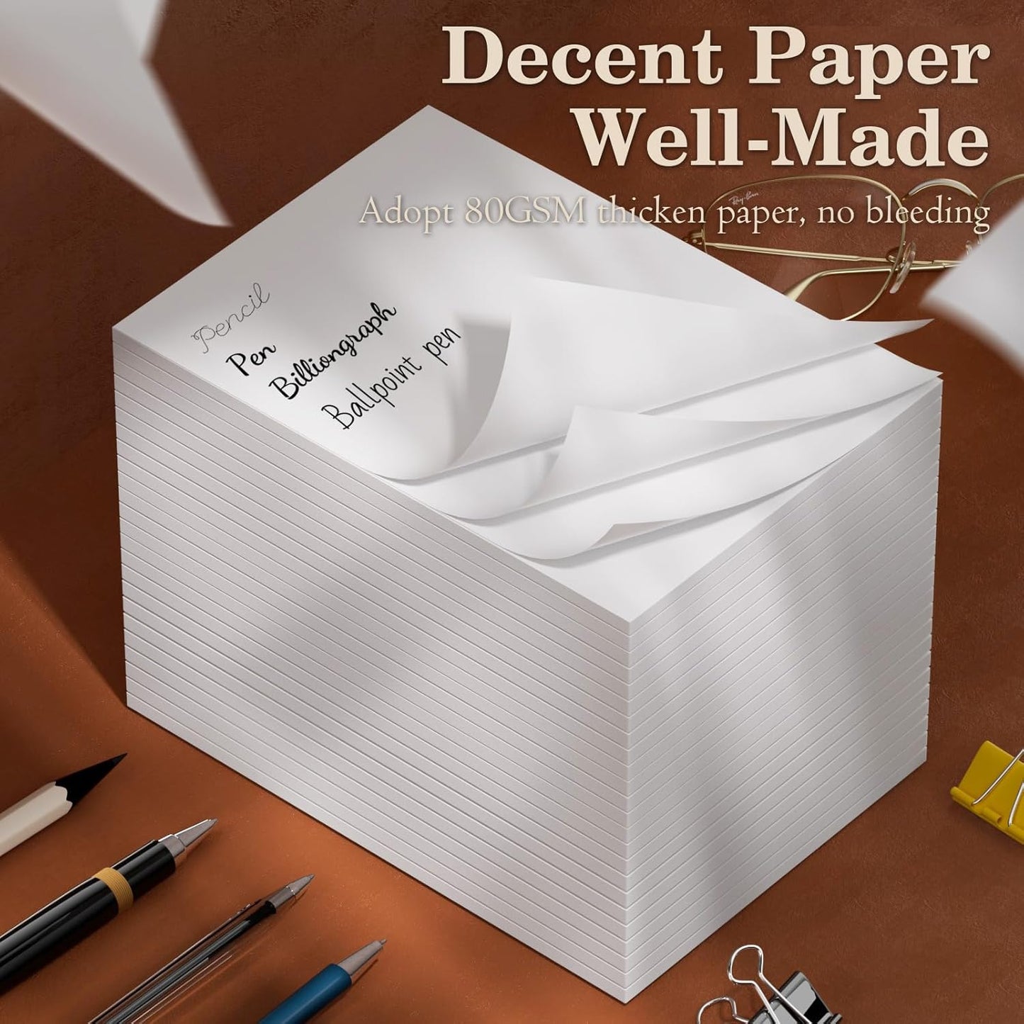 Notepads 4x6, 24 Pack Small Note Pads, Server Note Pads, Scratch Pads 4x6, White Memo Pads, 4x6 Small Writing Pads White Paper, 50 Sheets per Blank Mini Notepads 4x6 Scratch Paper for School Supplies