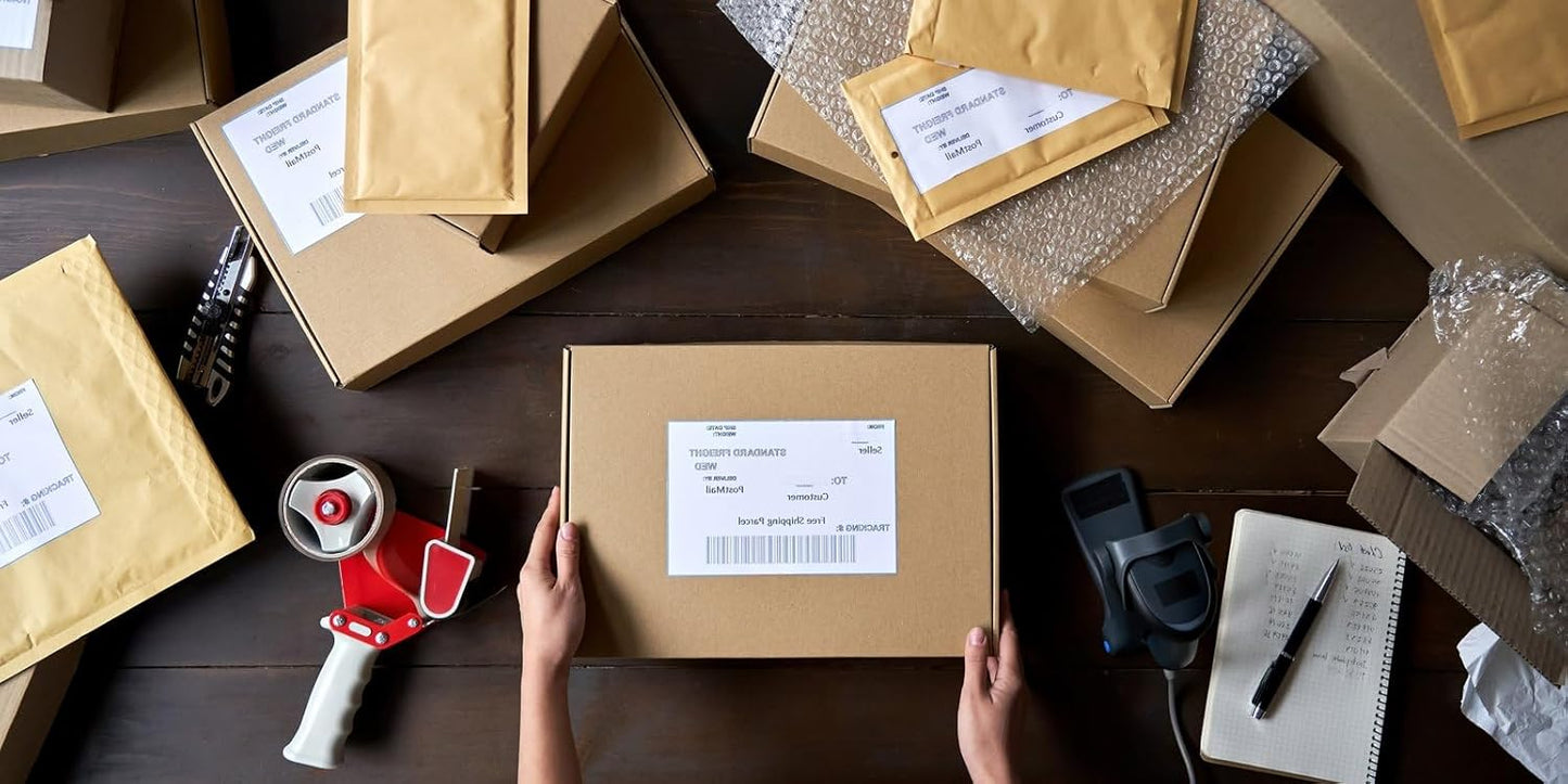 Replacement for DYMO 30323 (2-1/8" x 4") Shipping/Name Badge Labels, Compatible with DYMO Labelwriter 450, 4XL, Rollo & Zebra Desktop Printers [10 Rolls/2200 Labels]