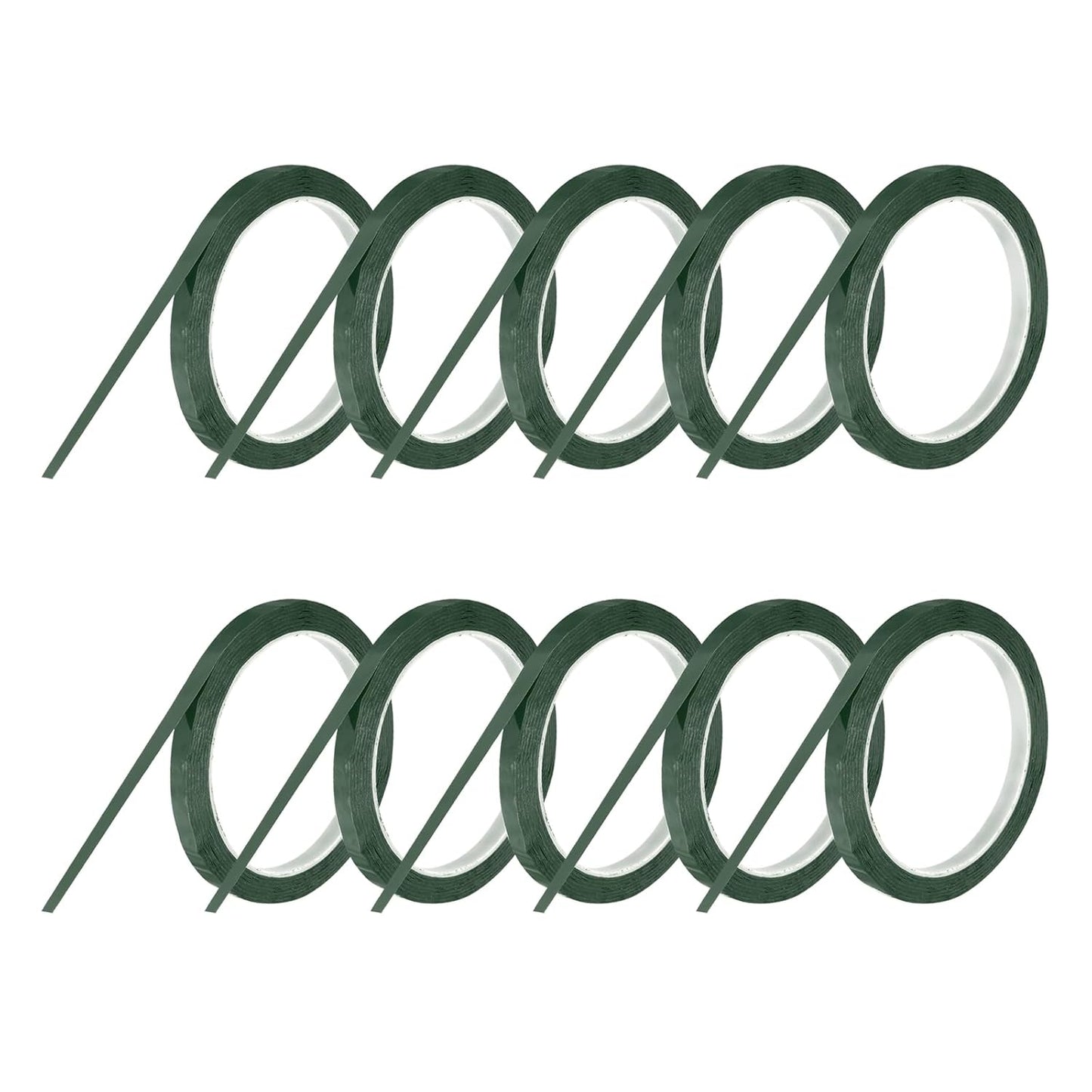 MECCANIXITY 10 Rolls Whiteboard Tape Graphic Chart Tape 8mm 54.7 Yard Art Tape Thin Self-Adhesive Pinstripe Tape Masking Tape for Gift Wrapping Craft Supplies, Green