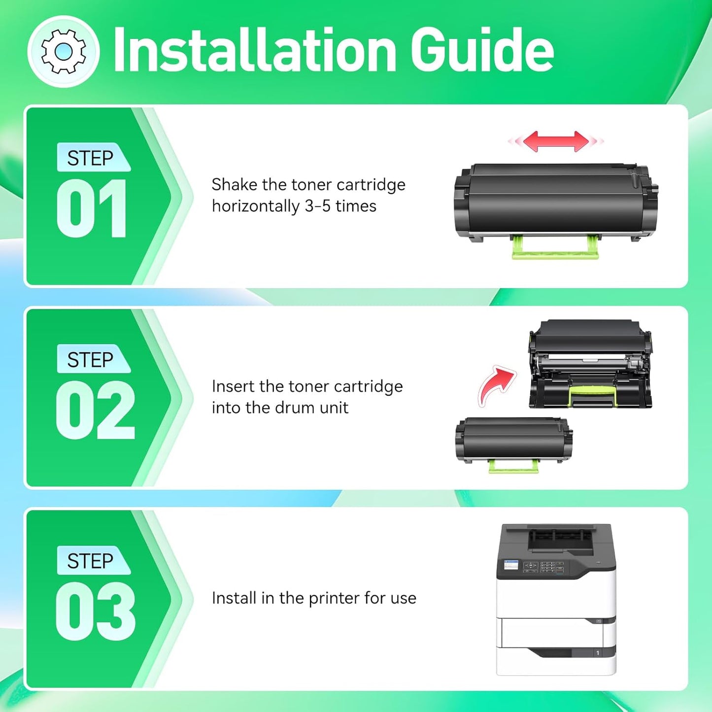 58D1000 Toner Cartridge with Chip Black Replacement for Lexmark 58D1000 58D1H00 Compatible with Lexmark MS725 MS821 MS822 MS823 MS824 MS825 MS826 MX721 MX722 MX725 MX822 MX824 MX826 Laser Printer Ink