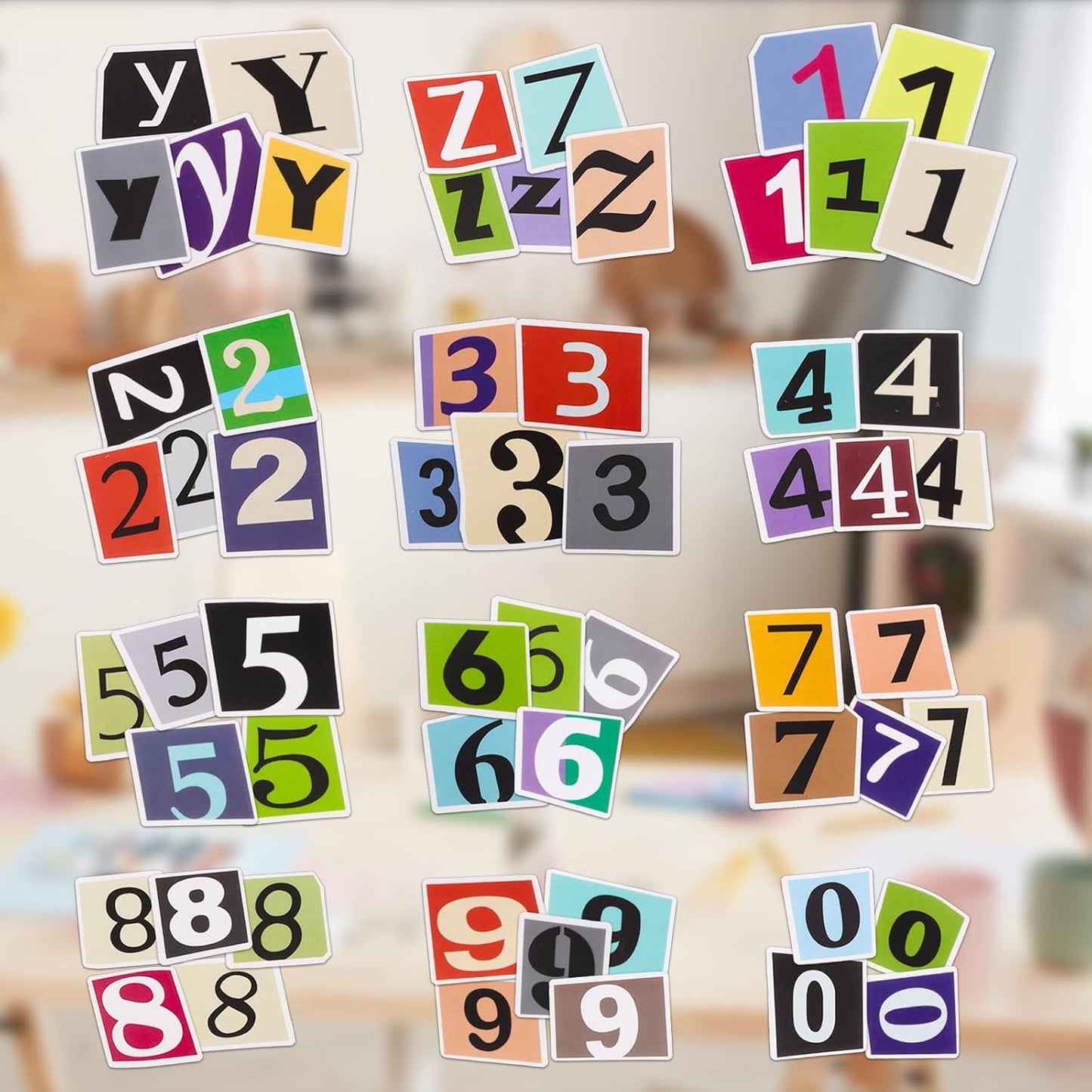 400Pcs Alphabet Letter Stickers, Waterproof for Scrapbook, Notebook, Classroom Decor, Door, Mailbox, Water Bottle, Laptop - A-Z, Numbers 0-9, and Symbols
