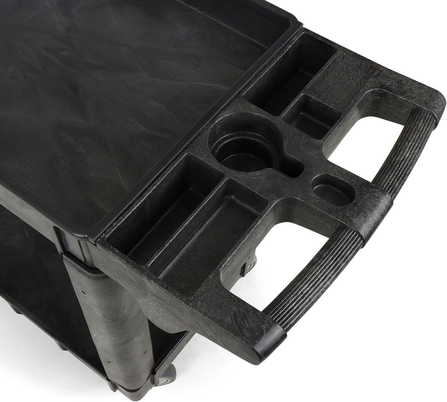 Simpli-Magic Rolling Utility Cart on Wheels, Heavy Duty with Ergonomic Handle, Deep Shelfs for Garage, Warehouse, Workshop, 600-Pound Capacity 40x33x17-Inch