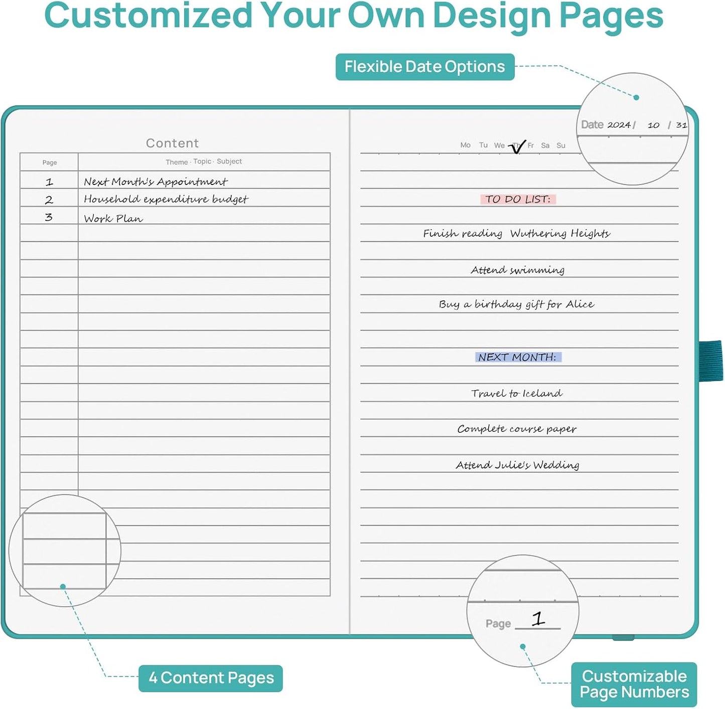 6 Pack Lined Journal Notebooks for Work, Travel, College, A5 Size 100 GSM Thick Paper, Classic Ruled, Hardcover Notepad for Writing 160 Pages, 5.5 x 8.3 inch, 6 Multicolors
