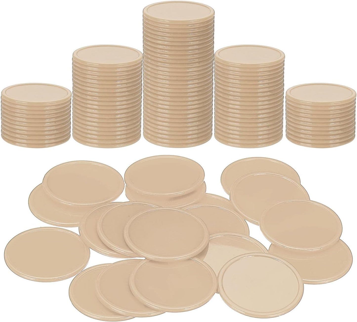 uxcell Plastic Poker Chips, Learning Counters Counting Counters Disk Marker Opaque Game Token for Game Play Math Counting