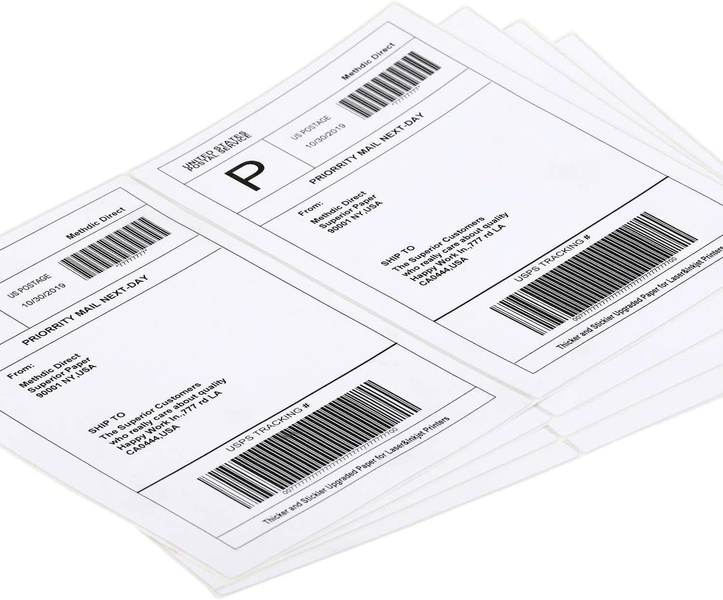 Shipping Labels 2 Per Sheet Round Corner Half Sheet Labels Mailing Labels for Packages Laser & Inkjet Printer Labels, 8126/5126 (4000sheets-8000labels)