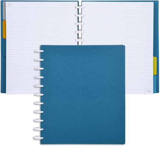 Talia Discbound Notebooks, Planner, Customizable, (Deep Lake Blue, Letter (8.5in x 11in))