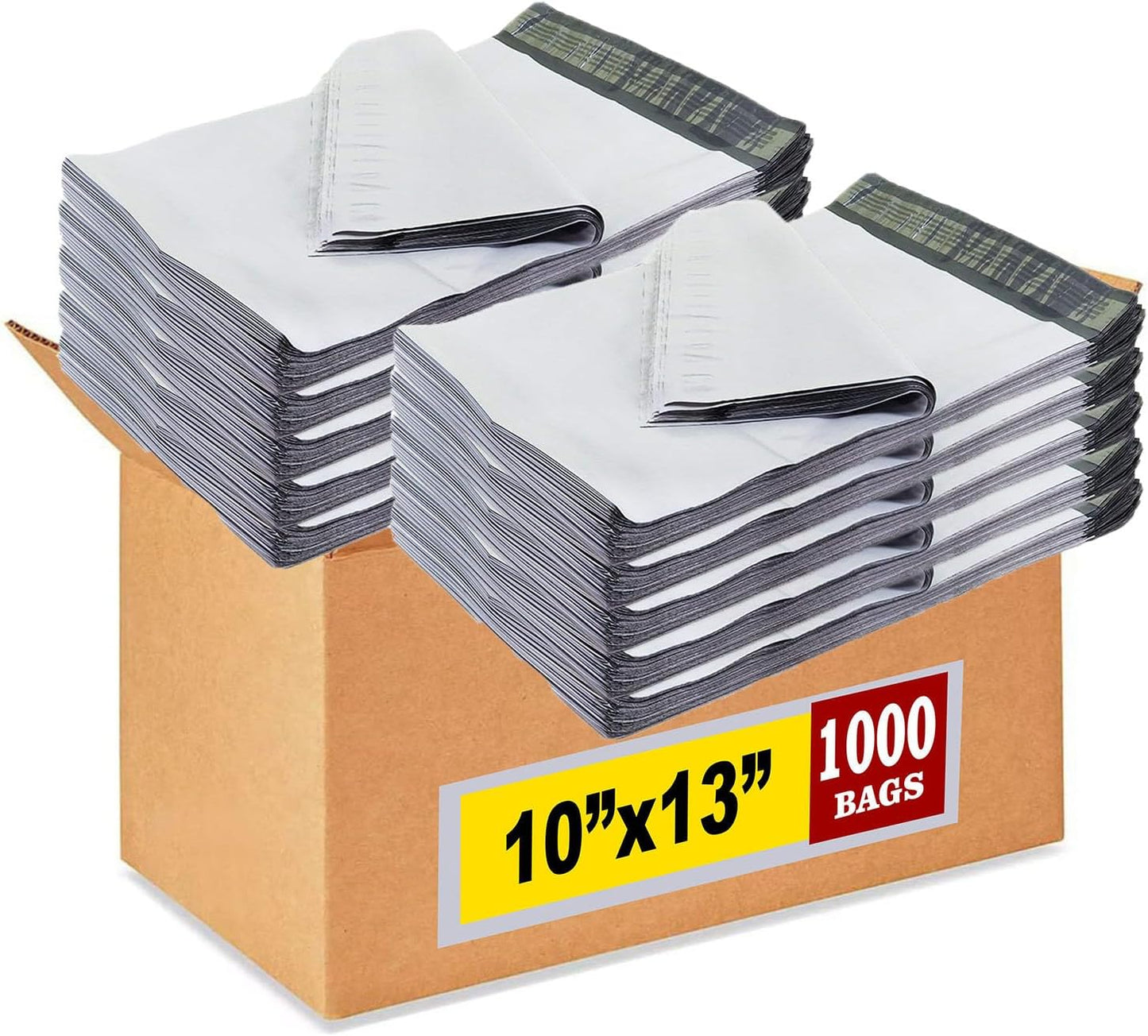 iMBAPrice 1000 10x13 White Poly MAILERS ENVELOPES Bags 10x13 (Total 1000 Bags)