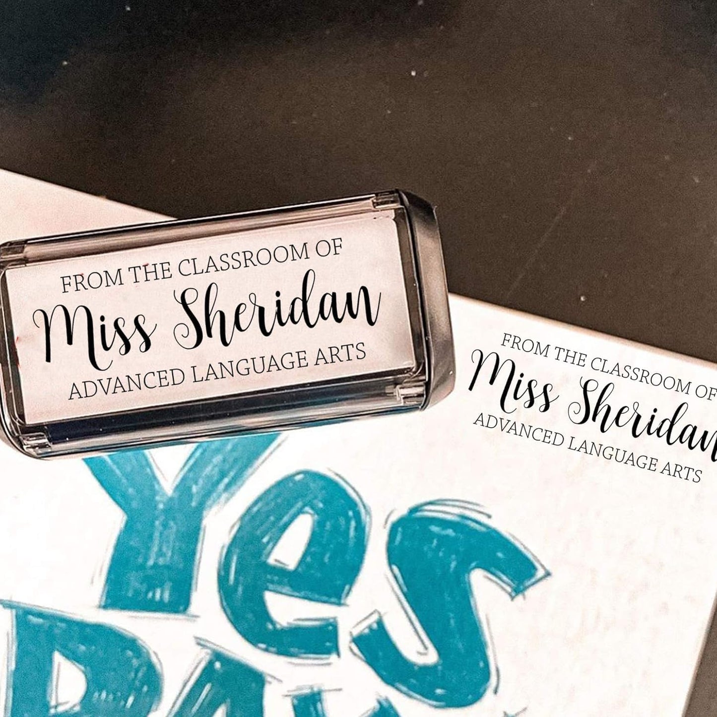 Custom Self-Inking Stamps | 49 Designs | Fun Phrases | Grading Made Easy | Classroom, Library Book Stamps - Large