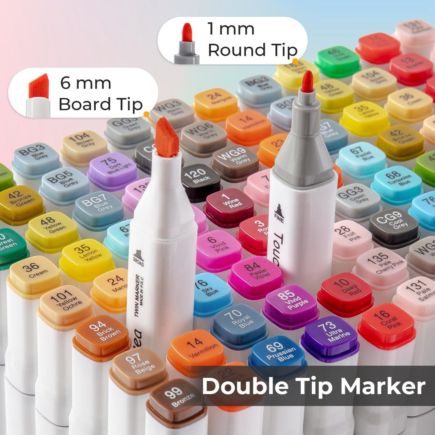 Y YOMA 80 Color Alcohol Markers Dual Tip Art Drawing Coloring Marker Permanent Sketch School Supplies Aesthetic Gift for Kids Adults Comic Anime Manga Illustration