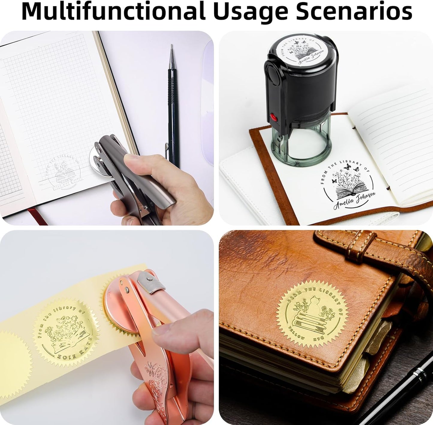 Book Embosser Personalized | Embosser Stamp Custom | Ex Libris | Book Stamp Personalized | from The Library of | Floral Book Press | Library Stamp Personalized