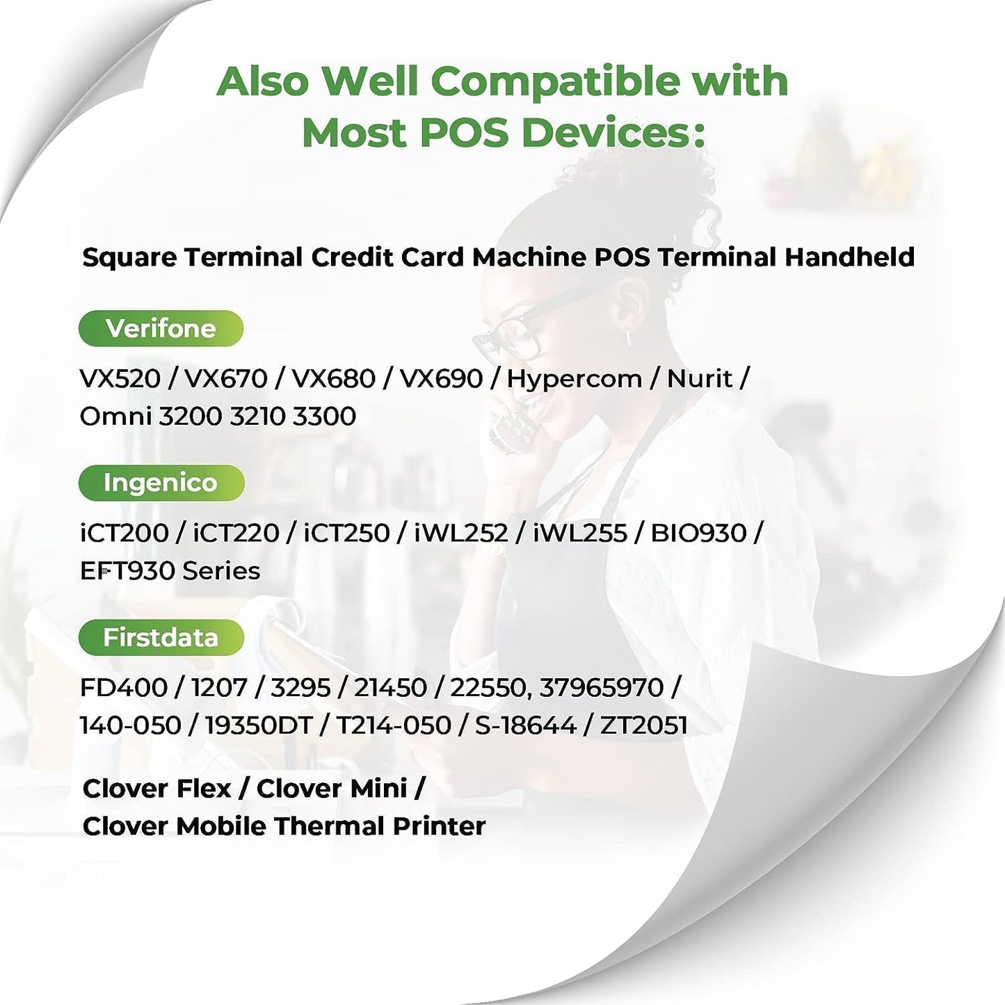 MUNBYN 2 1/4" x 50' Thermal Receipt Paper (5 Rolls), 58mm BPA Free Receipt Paper Fits All 58mm Mini Thermal POS Printer, Square Terminal Credit Card Machines